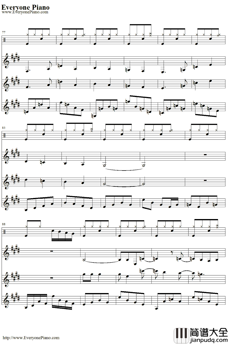 Unintended钢琴谱_Muse