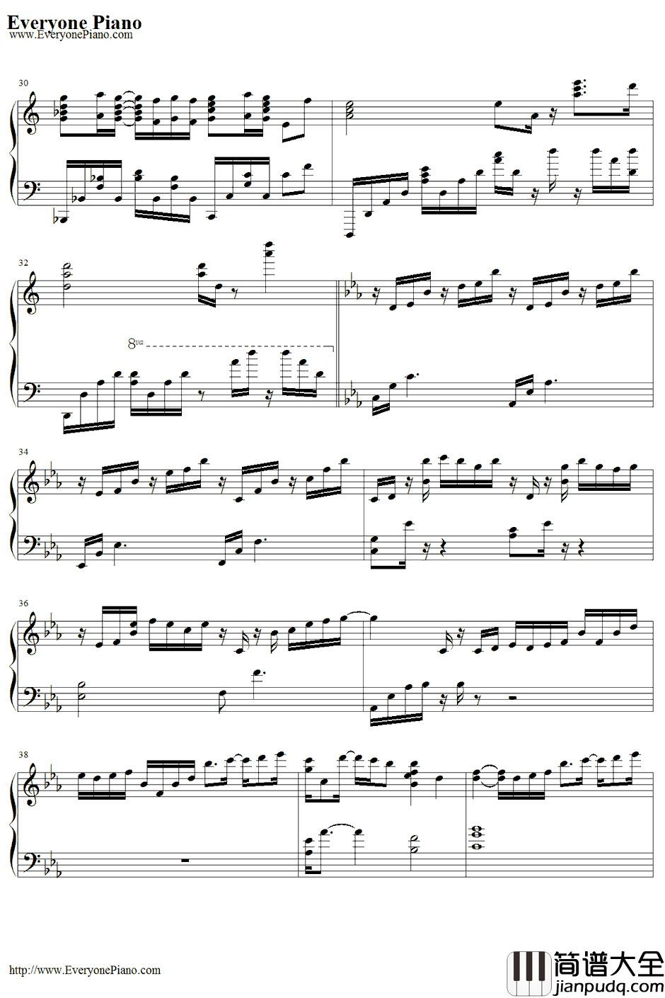 名前のない怪物钢琴谱_EGOIST_PSYCHO