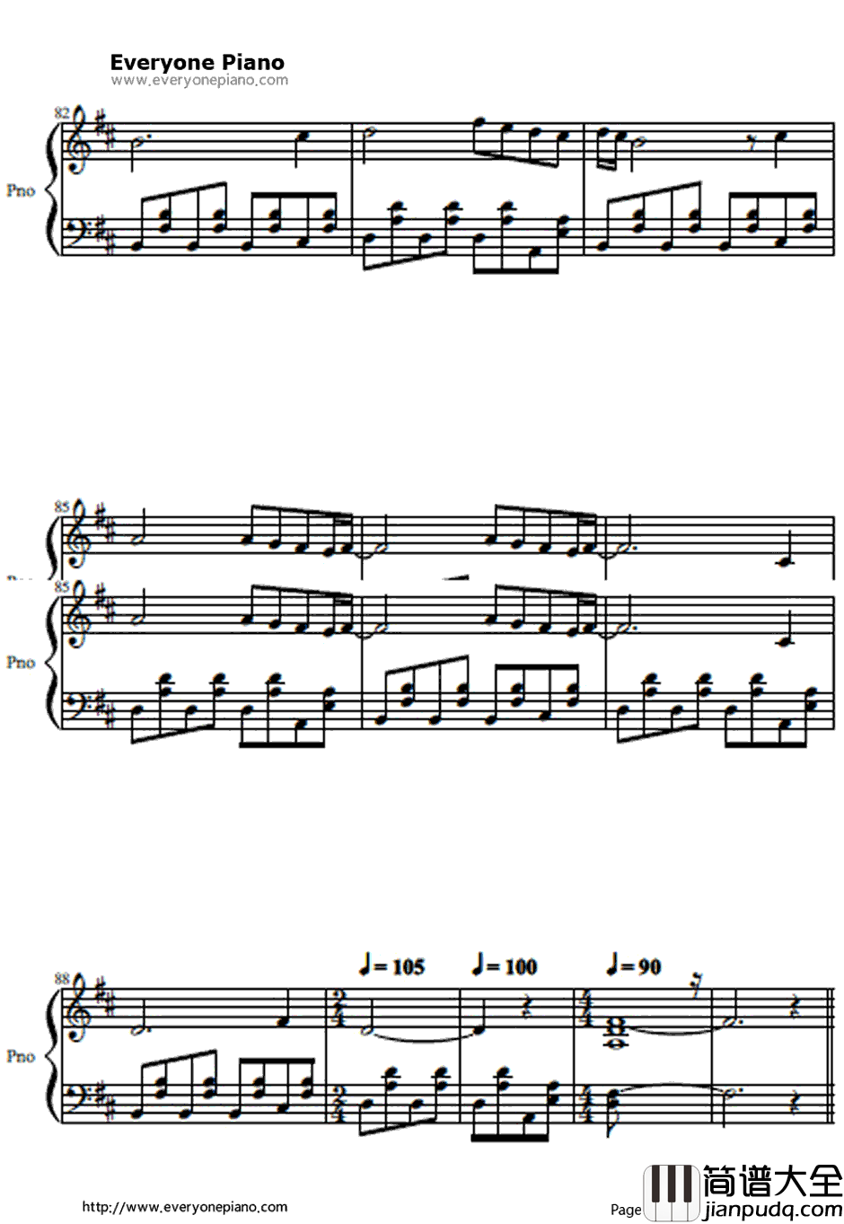 Hey_There_Delilah钢琴谱_PlainWhiteT's