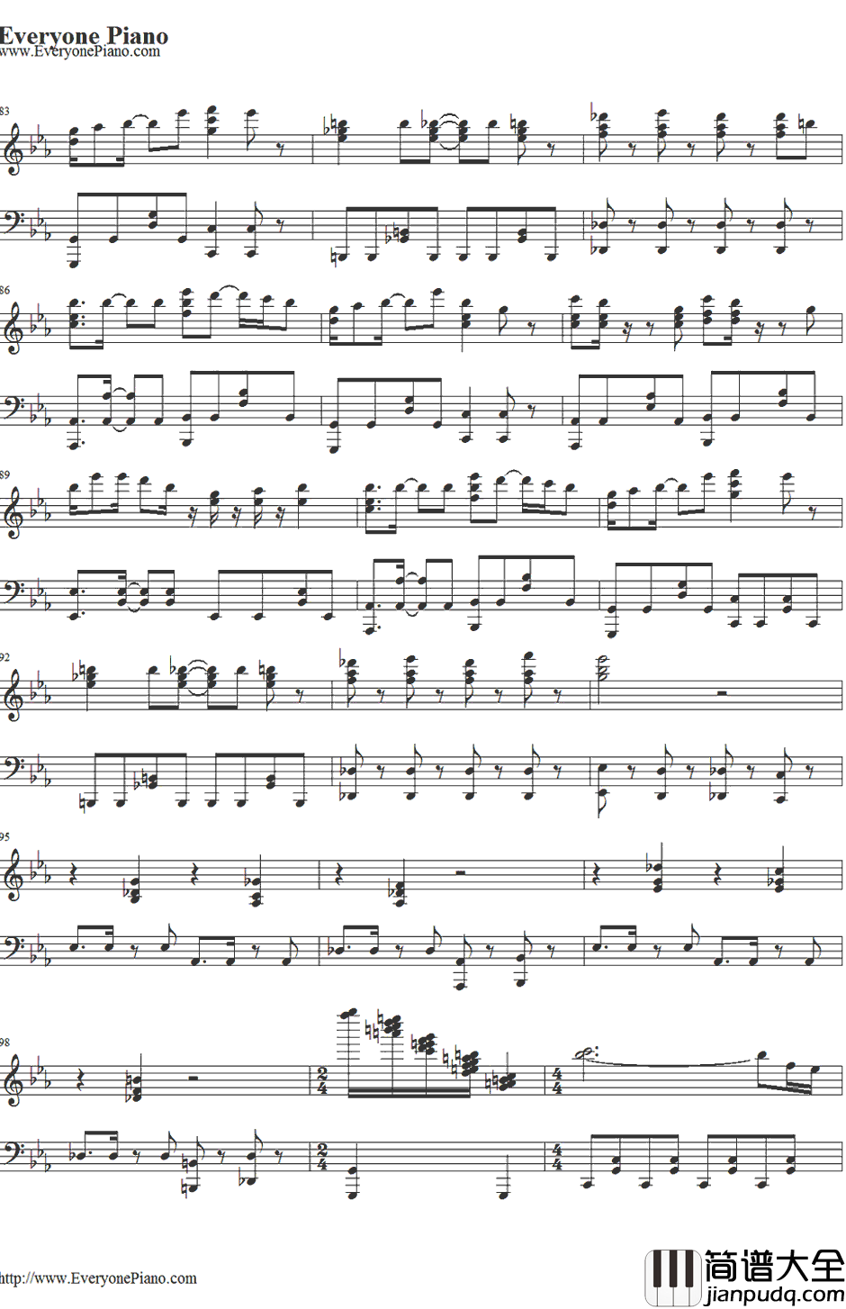 Utauyo!_!MIRACLE钢琴谱_放学后茶会_K_ON!!后期主题曲