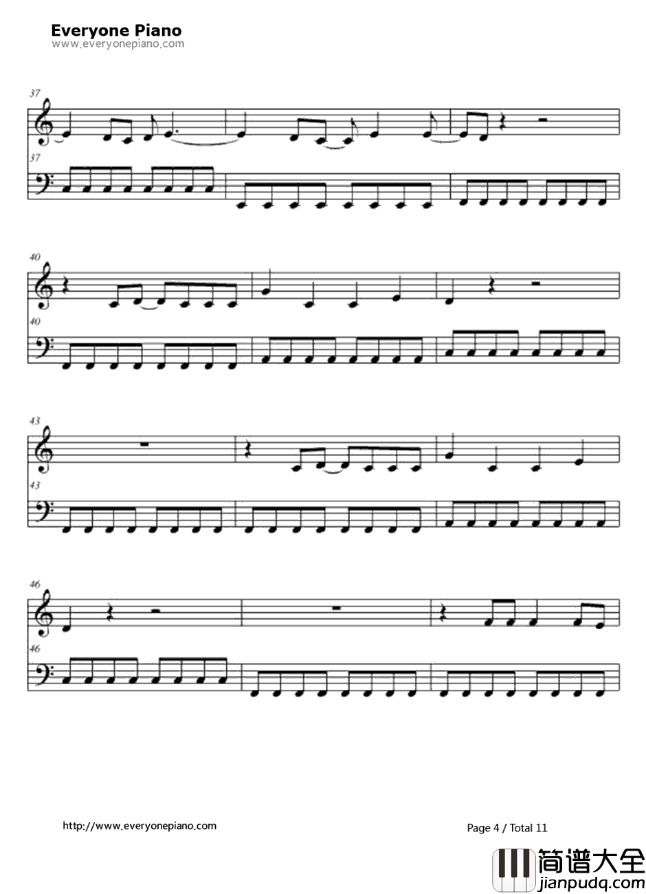 Use_Some_body钢琴谱_KingsofLeon