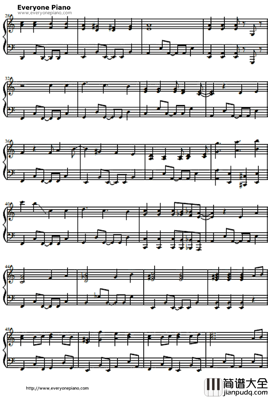 ドミノ倒シ钢琴谱_初音ミク