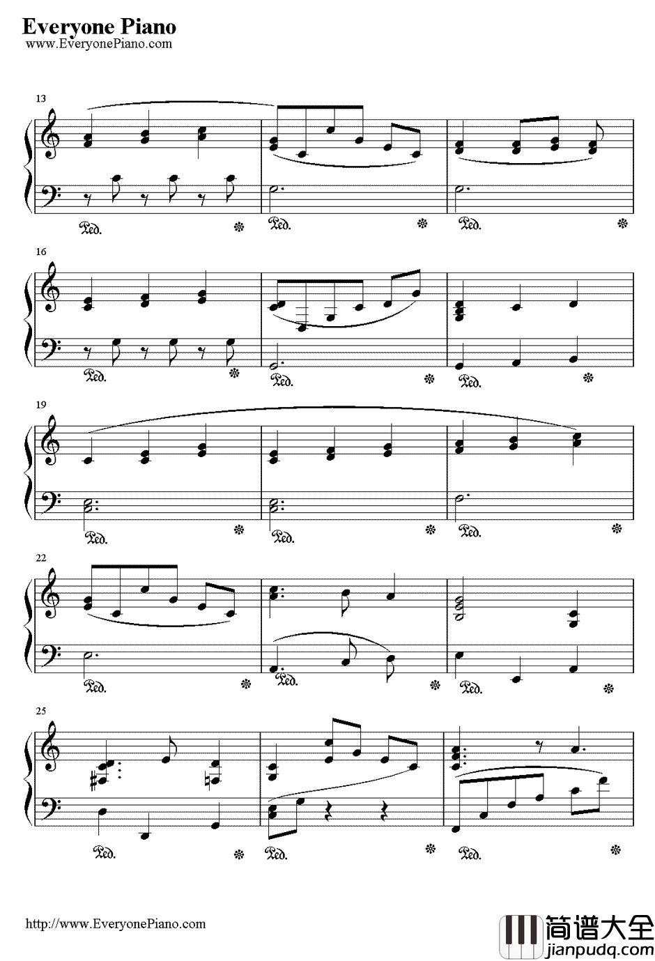 夜之歌钢琴谱_岩男润子_夜の歌_魔卡少女樱插曲