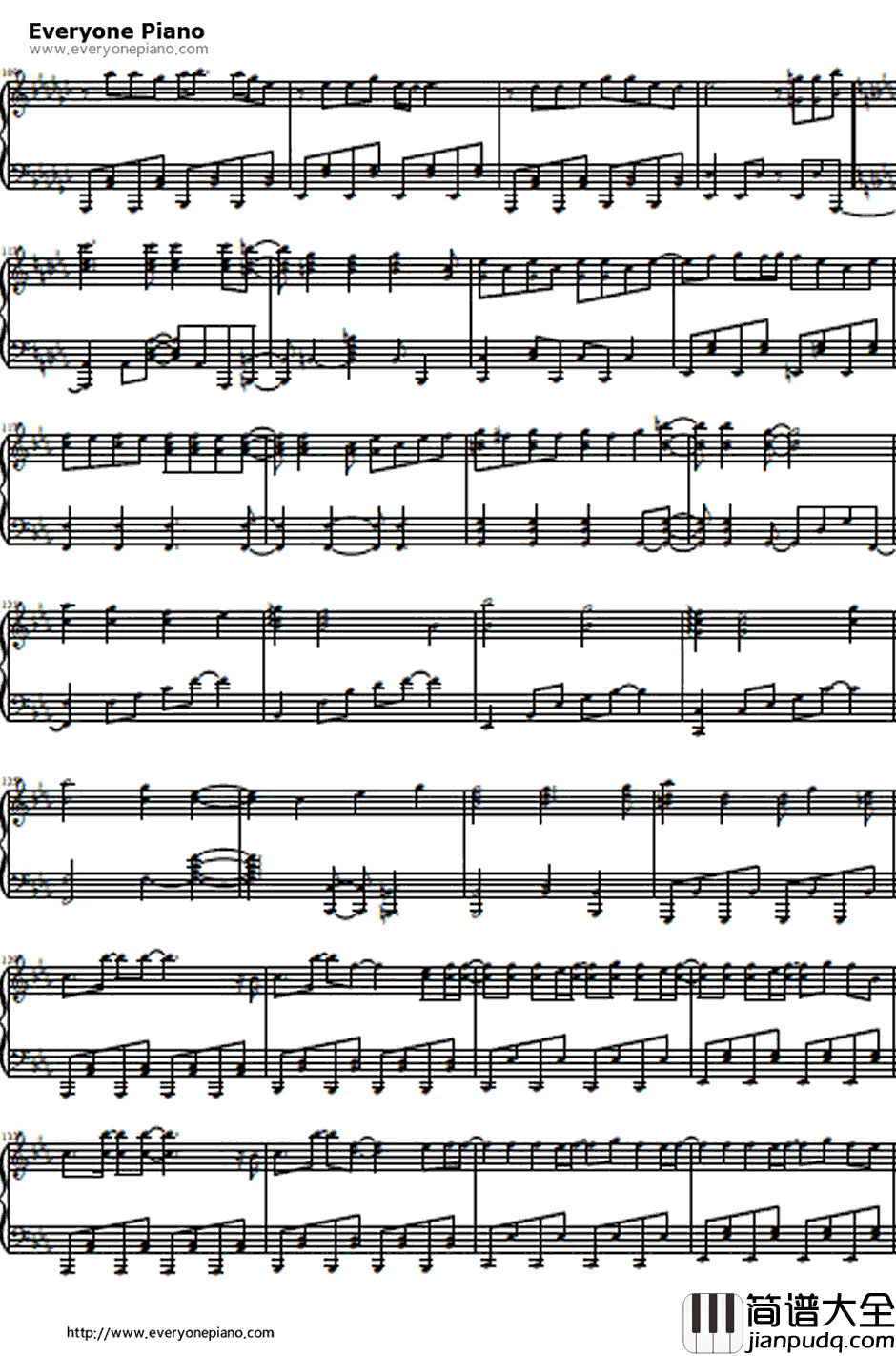 七色のニコニコ动画钢琴谱_しも（Shimo）