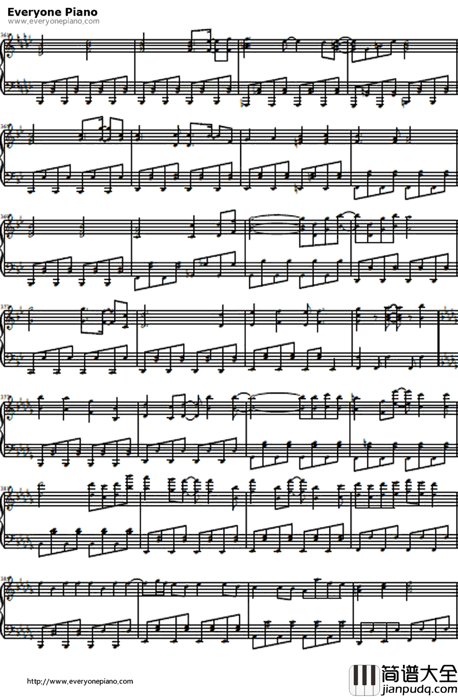 七色のニコニコ动画钢琴谱_しも（Shimo）