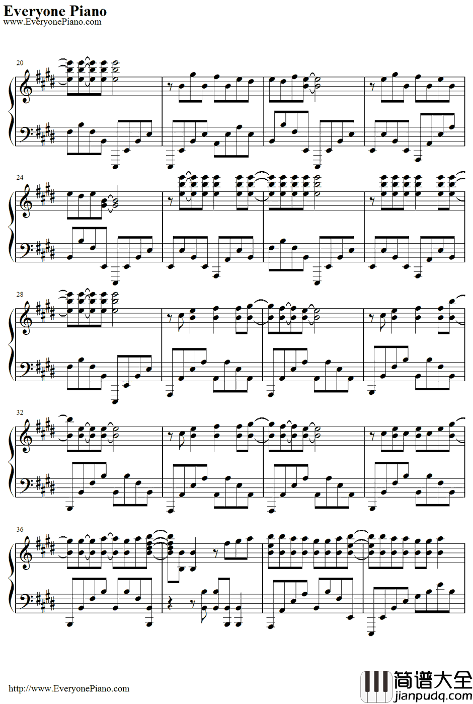 Cagayake!_GIRLS钢琴谱_樱高轻音部_K_ON!片头曲