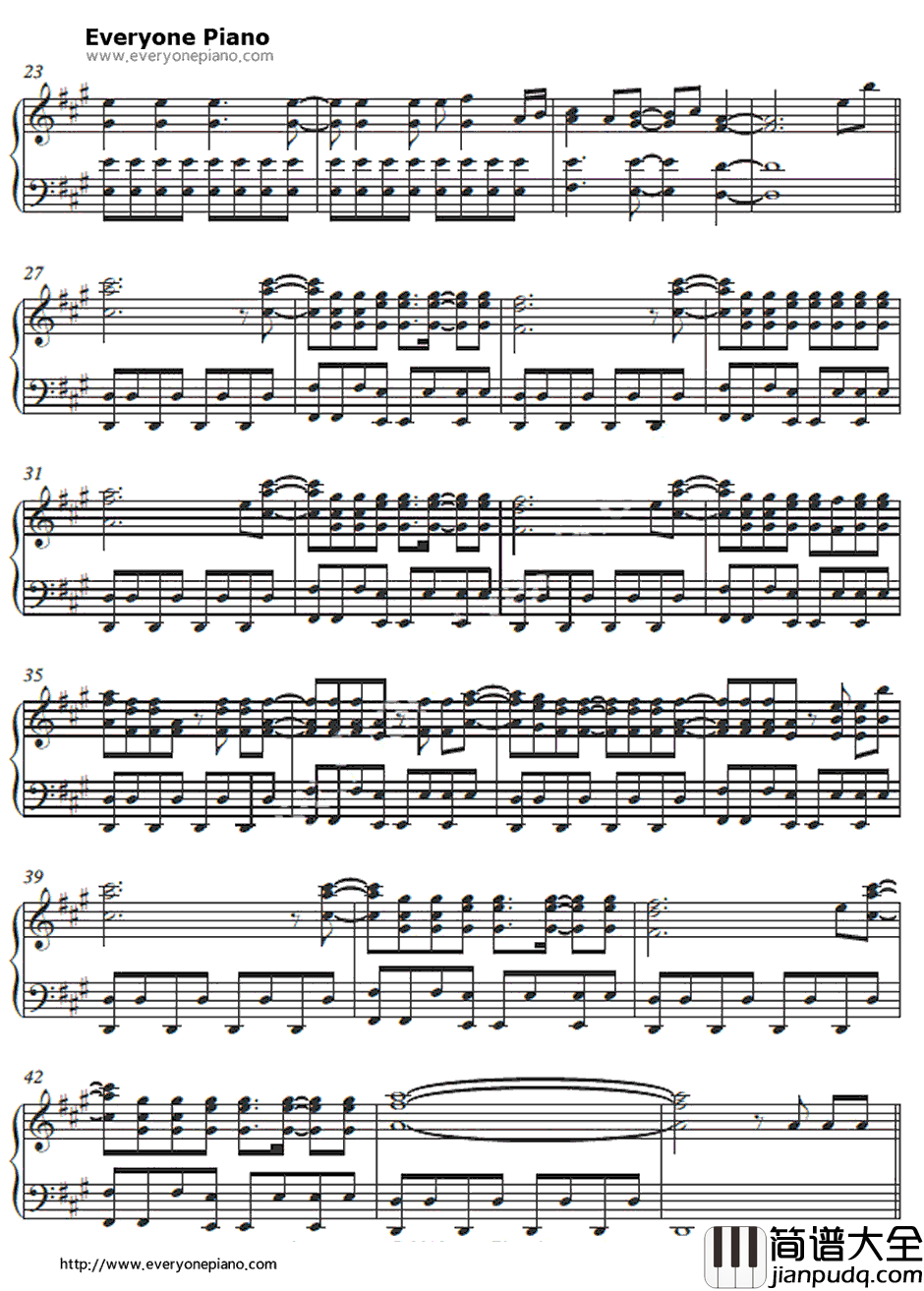 The_Other_Side钢琴谱_JasonDerulo