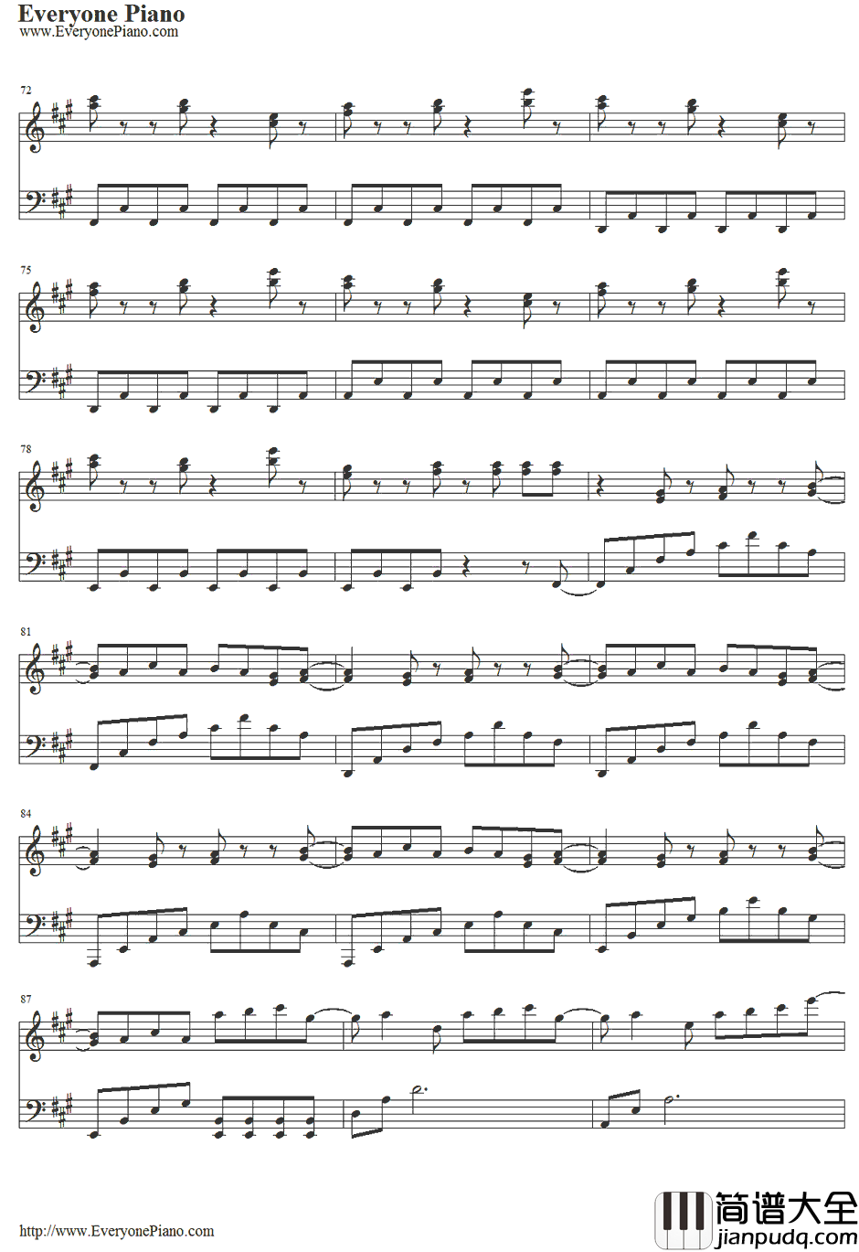 GALLOWS_BELL钢琴谱_初音ミク