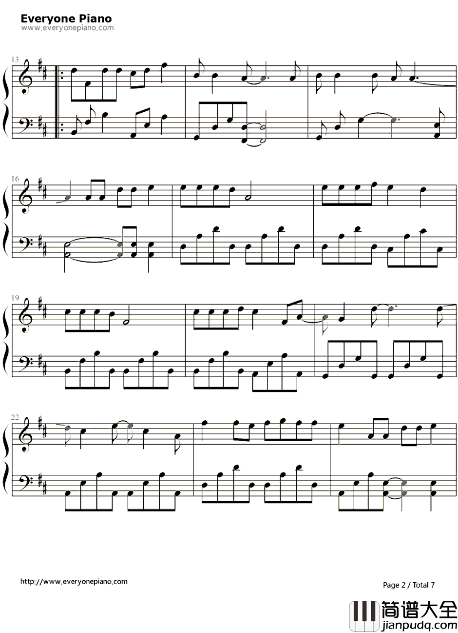 Anyone_Of_Us钢琴谱_葛瑞盖斯（GarethPaulGates）