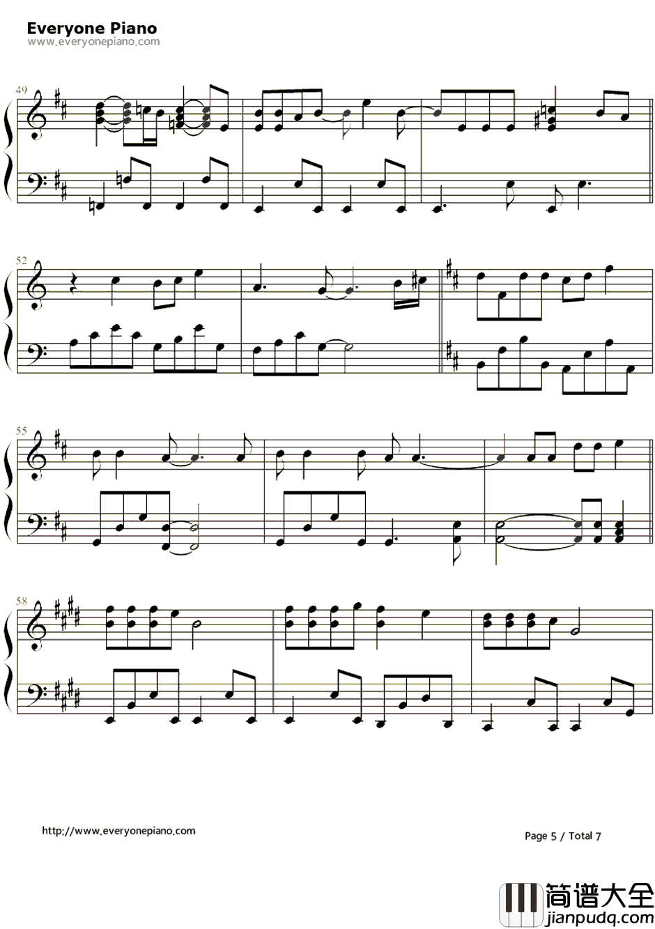 Anyone_Of_Us钢琴谱_葛瑞盖斯（GarethPaulGates）