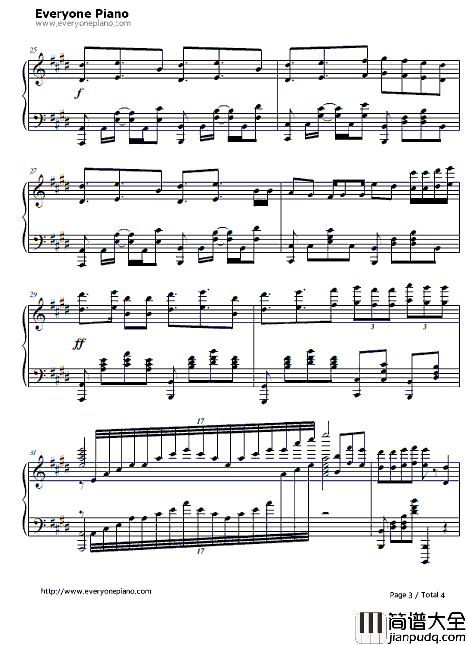 Snow_Fairy钢琴谱_FUNKIST_妖精的尾巴OP1