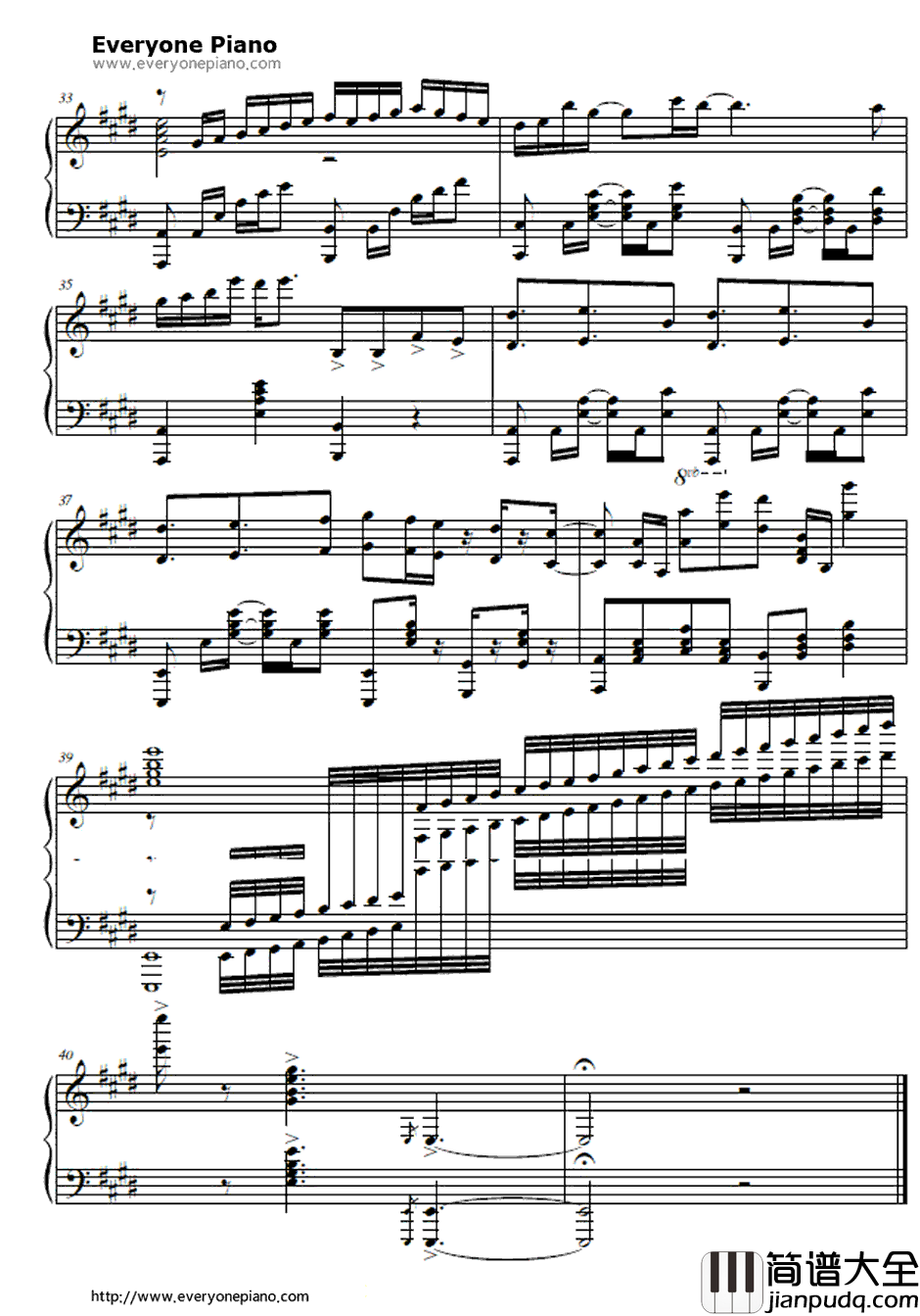 Snow_Fairy钢琴谱_FUNKIST_妖精的尾巴OP1