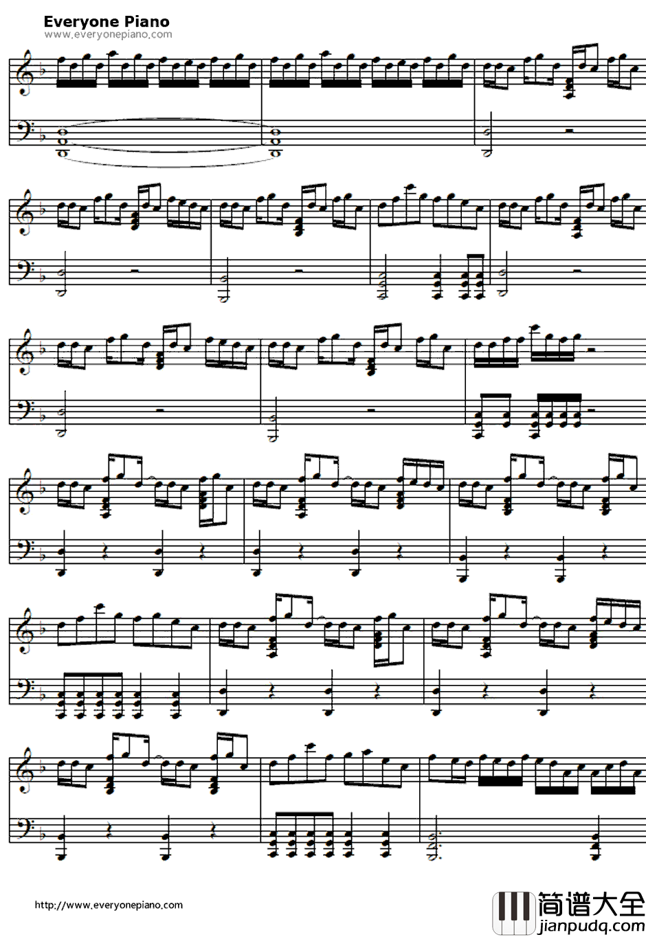 BRYNHILDR_IN_THE_DARKNESS钢琴谱_鸨泽直_极黑的布伦希尔德OP