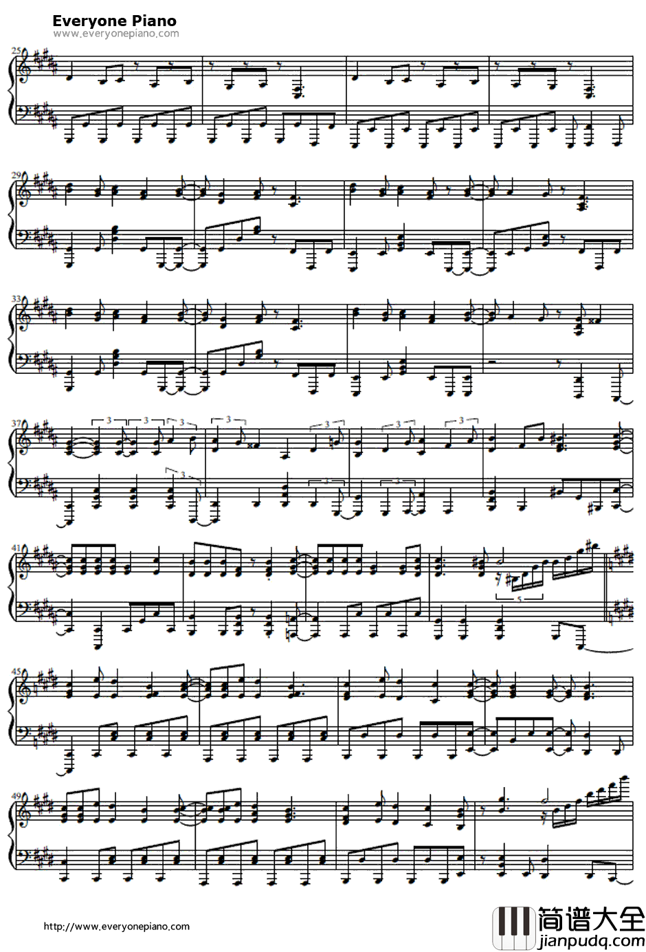 駆け抜けるアニソンメドレー钢琴谱_Anisonmedley