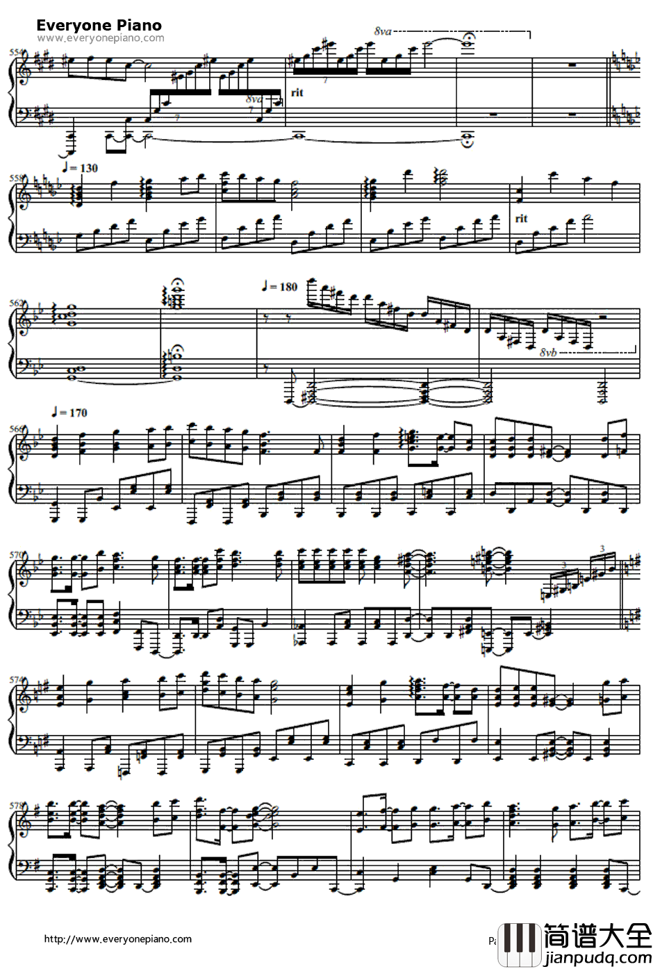 駆け抜けるアニソンメドレー钢琴谱_Anisonmedley