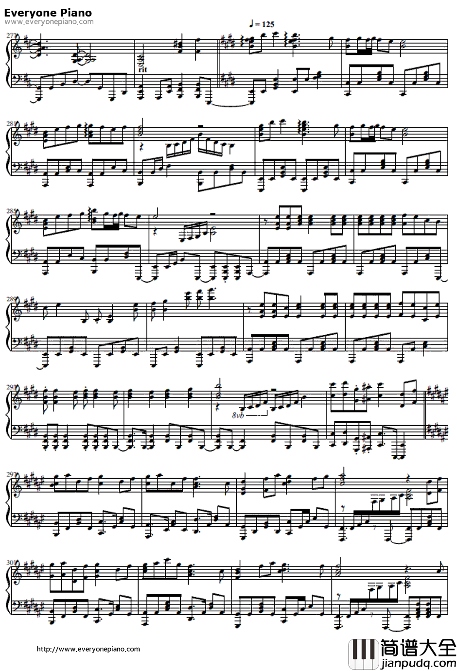 駆け抜けるアニソンメドレー钢琴谱_Anisonmedley