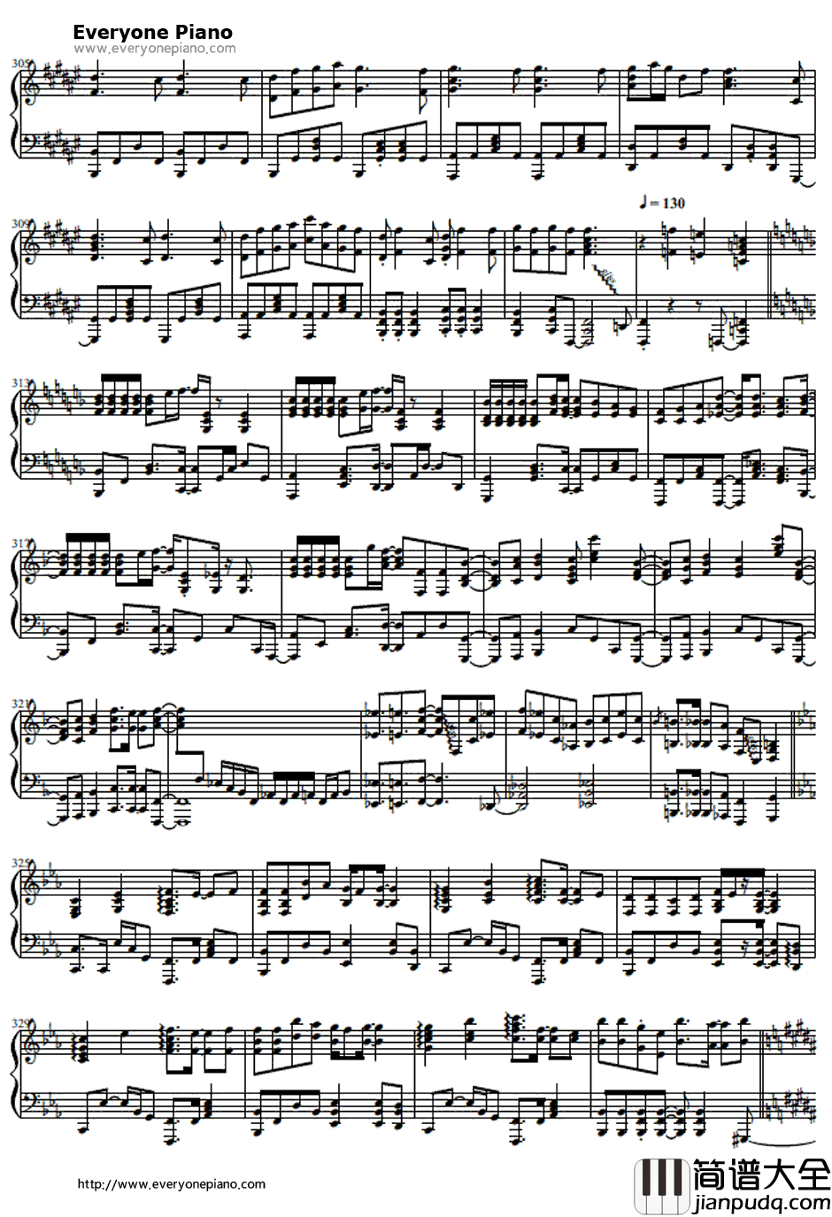 駆け抜けるアニソンメドレー钢琴谱_Anisonmedley