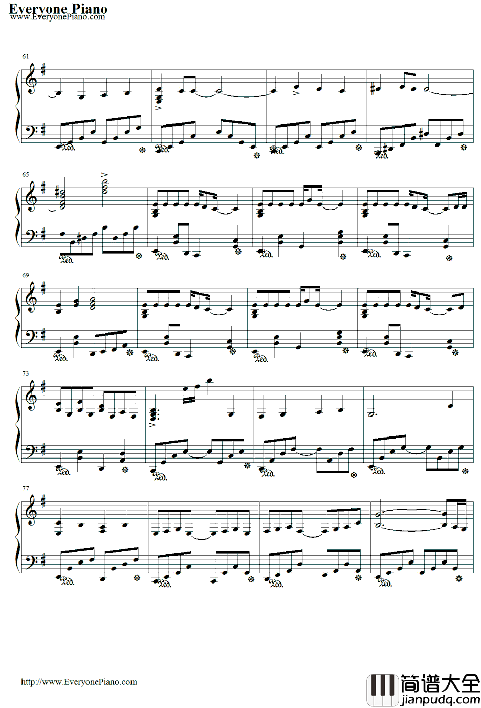 サンドリヨン钢琴谱_初音ミク・KAITO_Cendrillon_初音ミク・KAITO