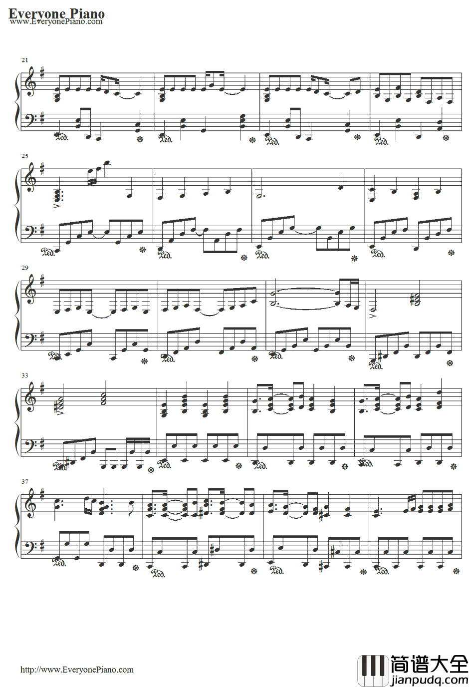 サンドリヨン钢琴谱_初音ミク・KAITO_Cendrillon_初音ミク・KAITO