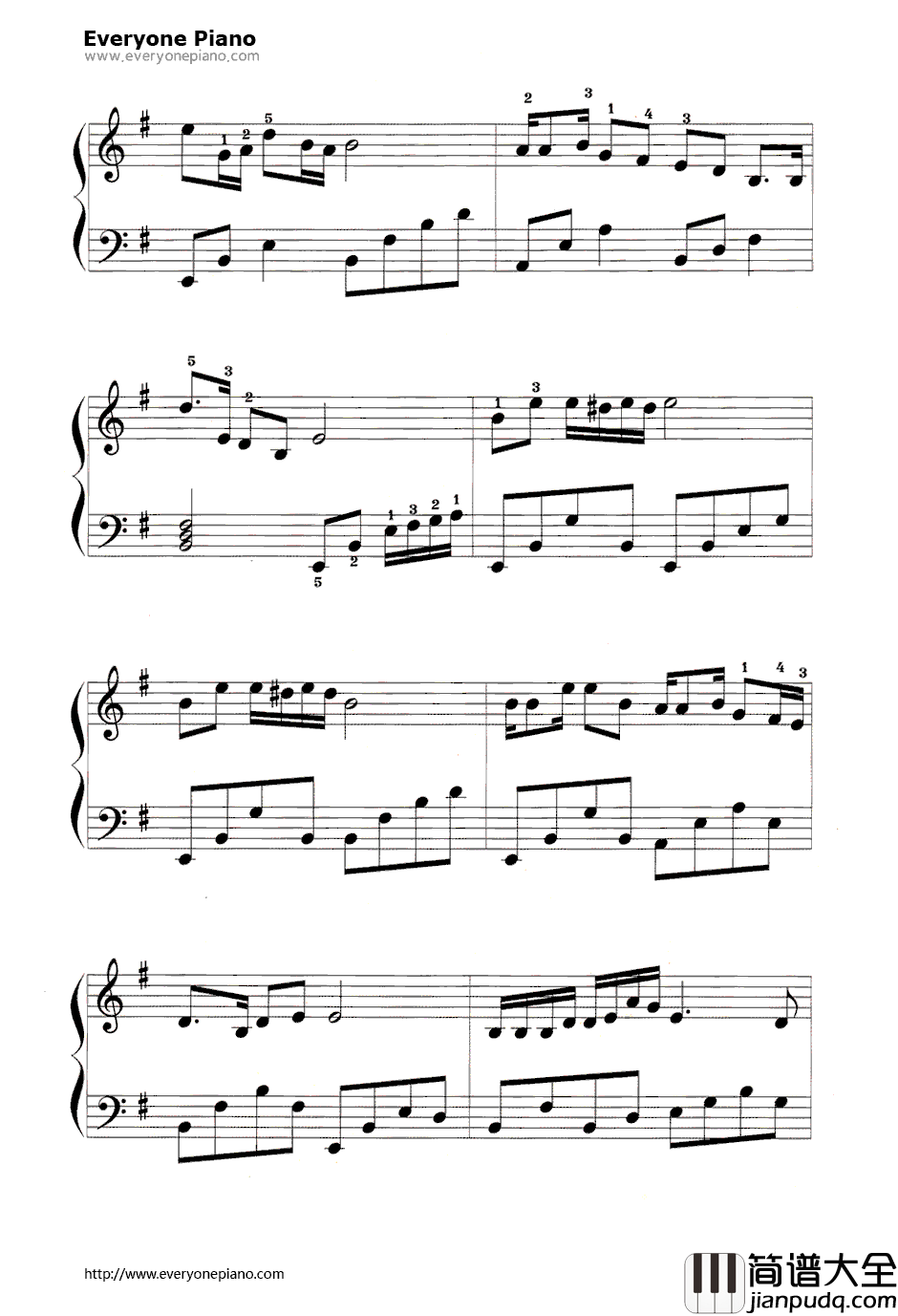 小背篓钢琴谱_宋祖英