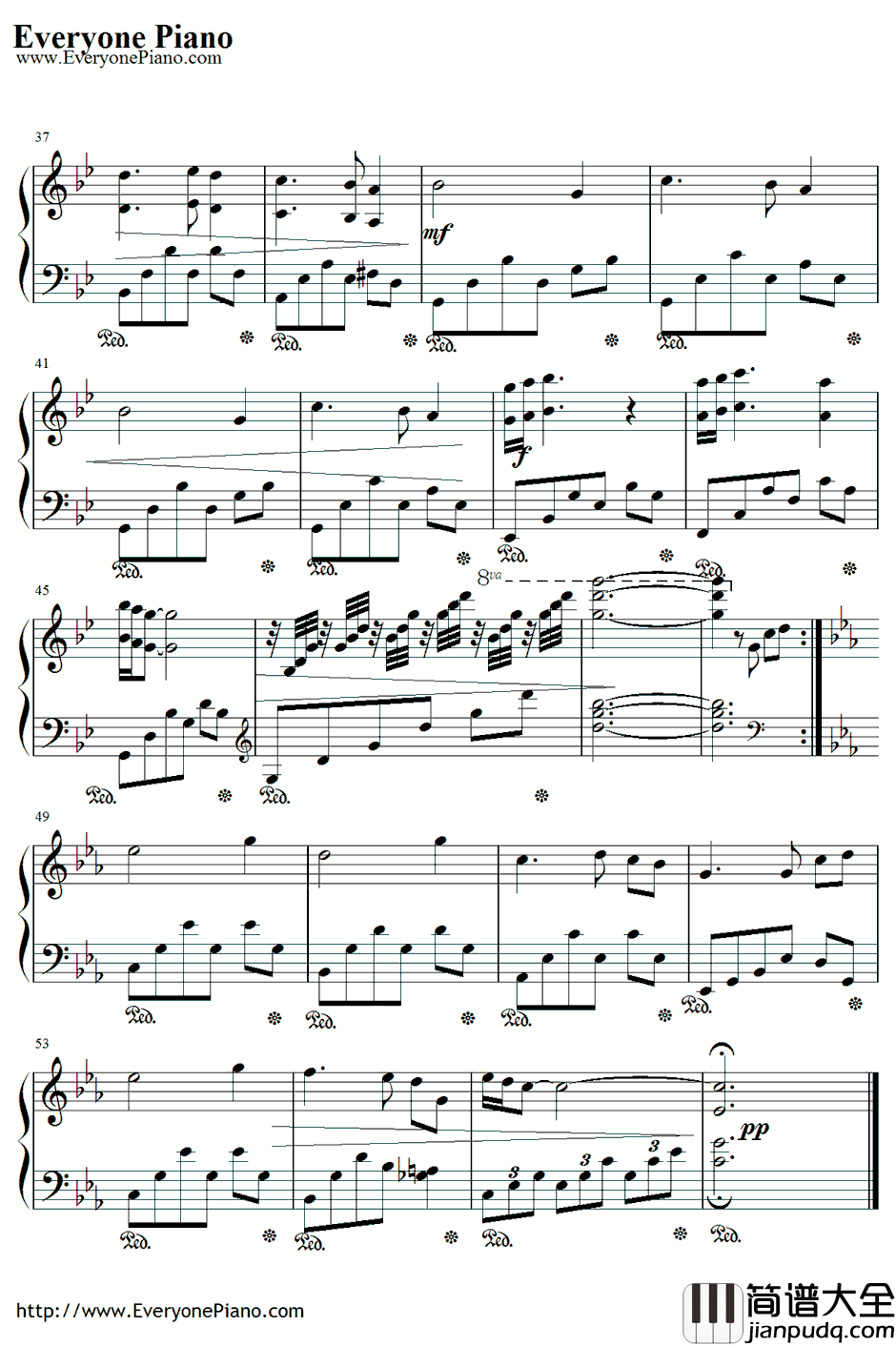 運命(さだめ)钢琴谱_佐藤直纪_Sadame_X战记插曲