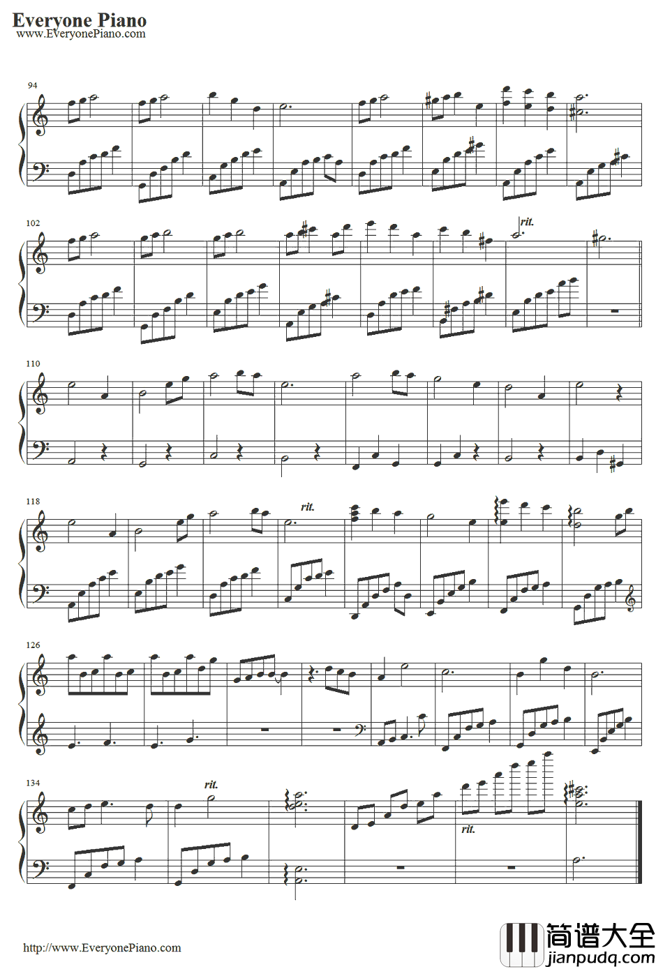 ノナの星钢琴谱_中村由利子_种下星星的日子主题曲