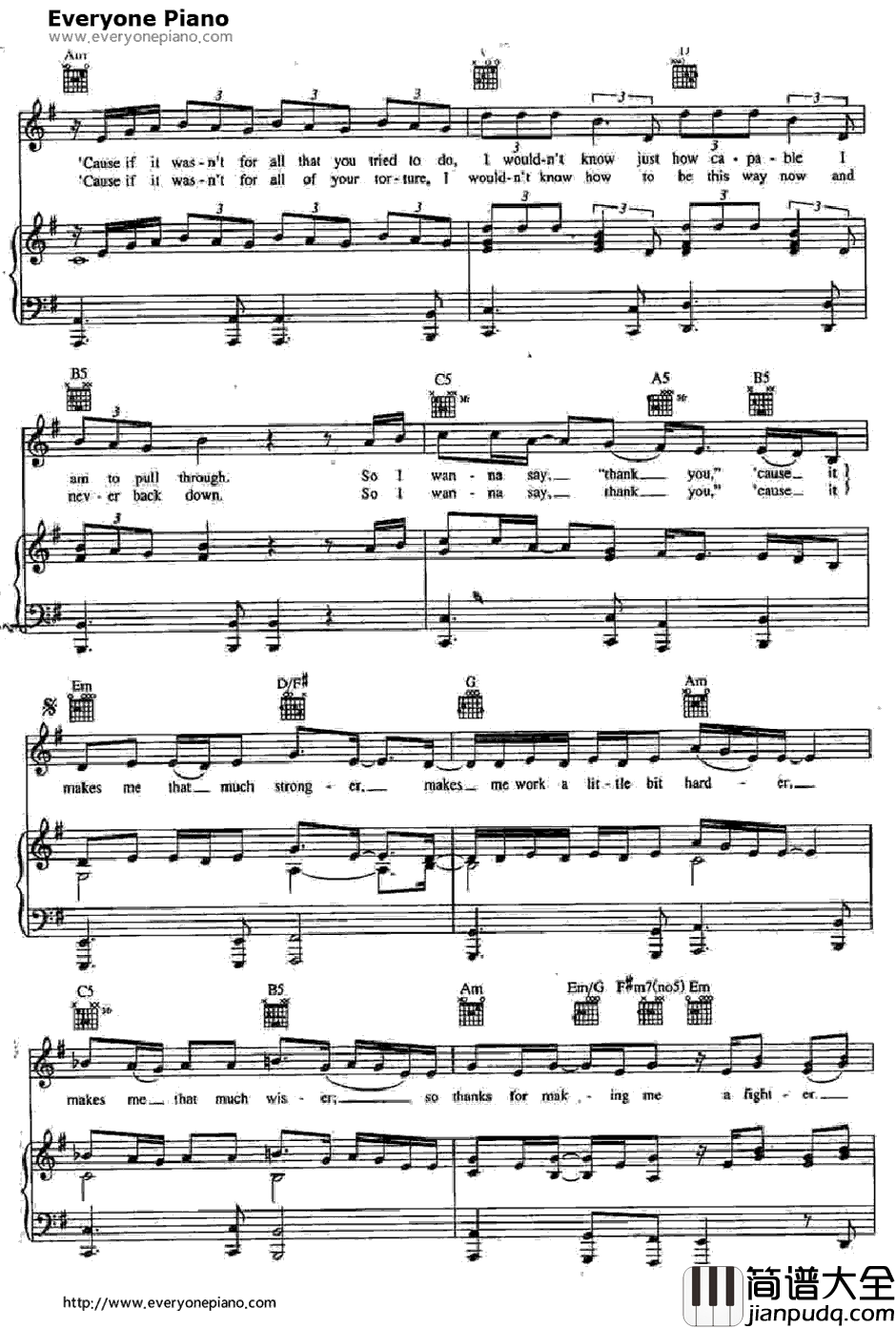 Fighter钢琴谱_ChristinaAguilera