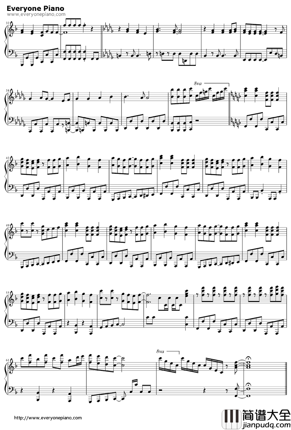 秘密の扉から会いにきて钢琴谱_田村由香里_农林OP