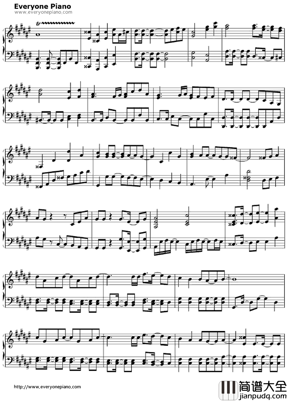 恋色センチメンタル钢琴谱_黒崎蘭丸_歌之王子殿下OST