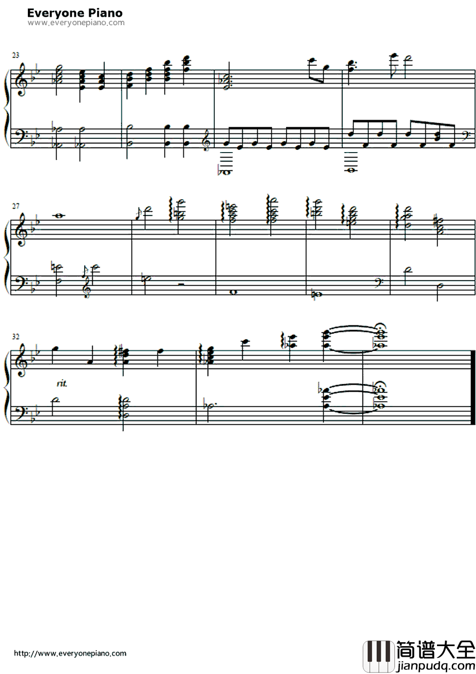 kiss钢琴谱_天门_秒速5厘米OST