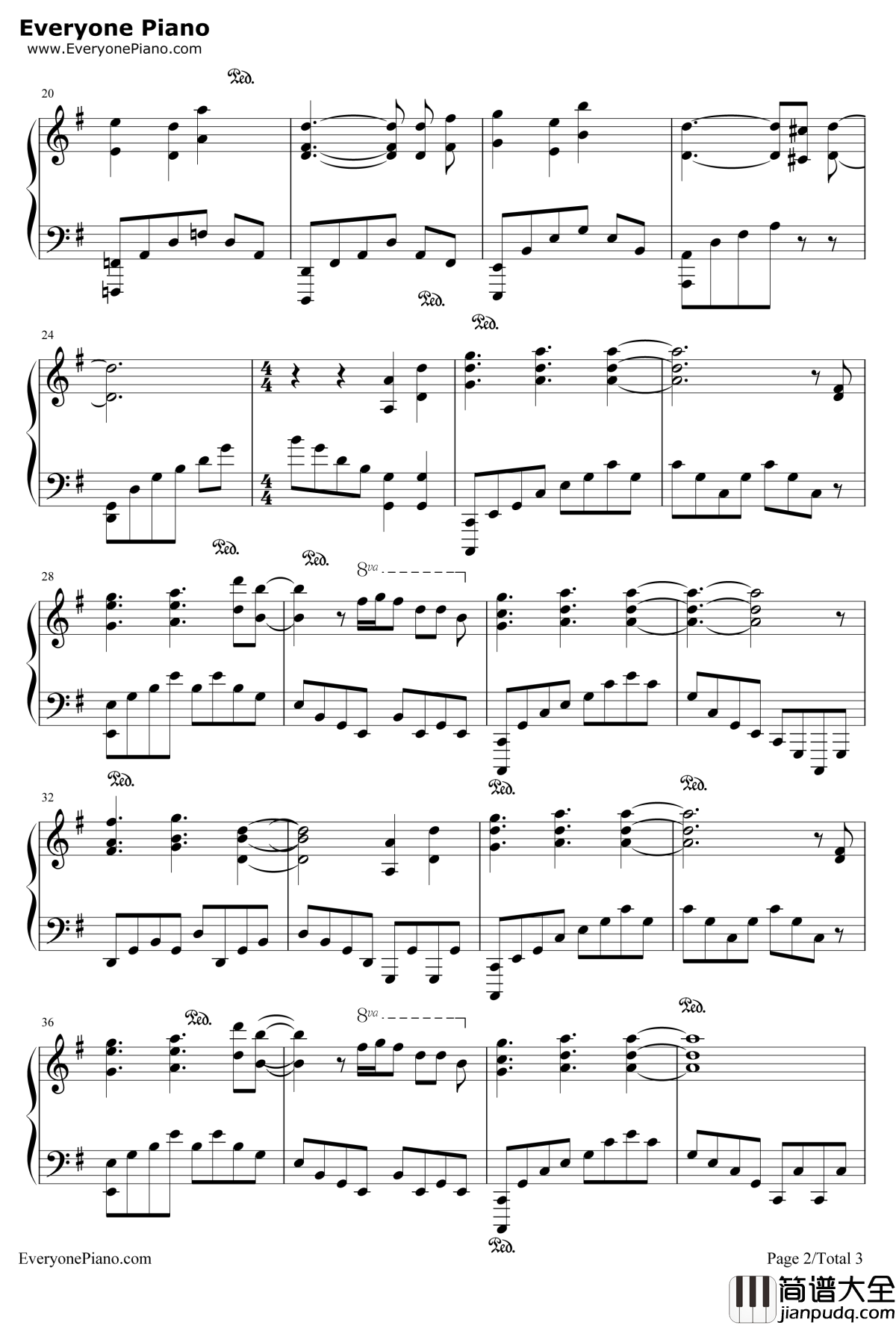 时を刻む呗钢琴谱_Lia_CLANNAD～AFTERSTORY～OP