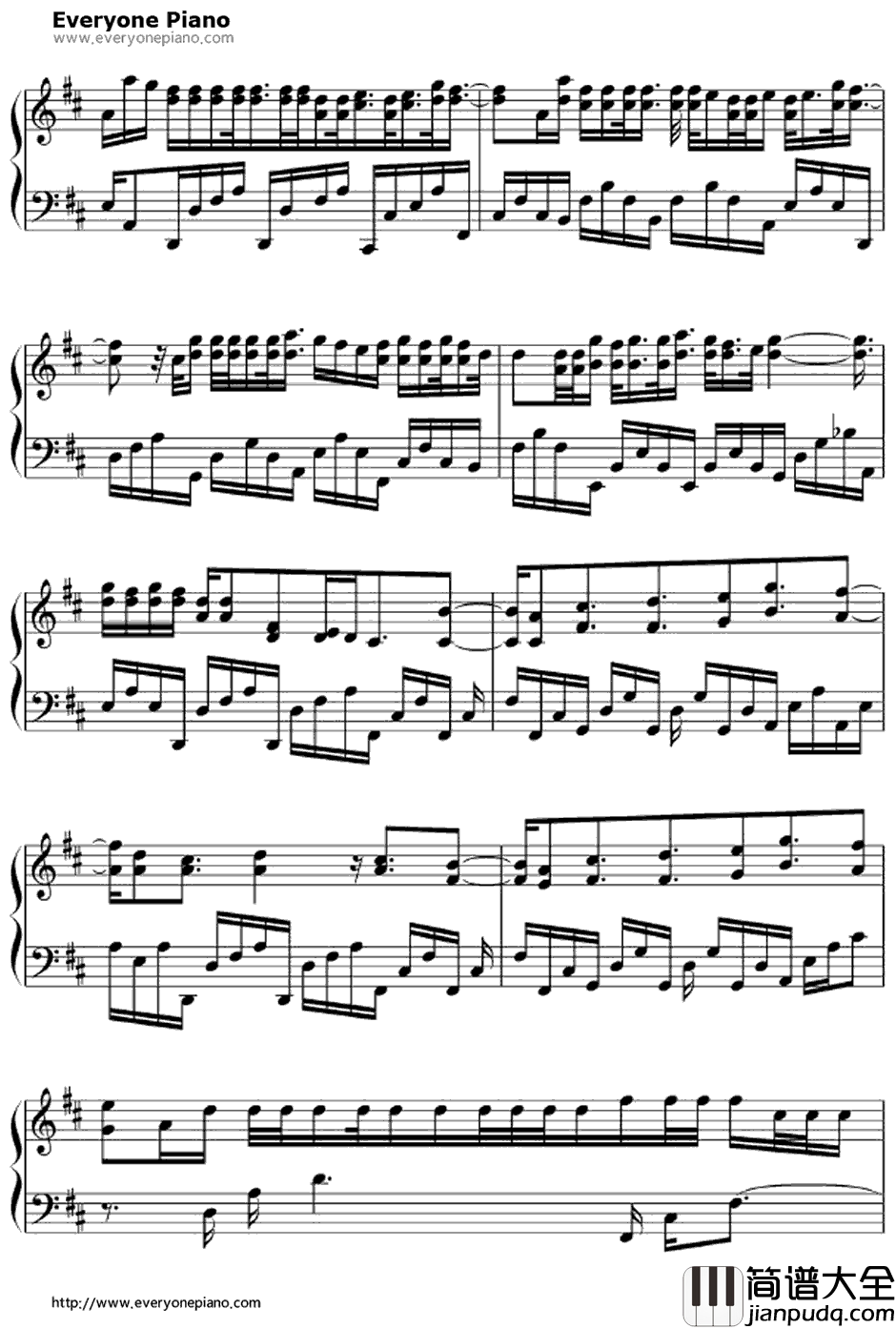 ワンダフルデイズ钢琴谱_ONE☆DRAFT_银魂ED15