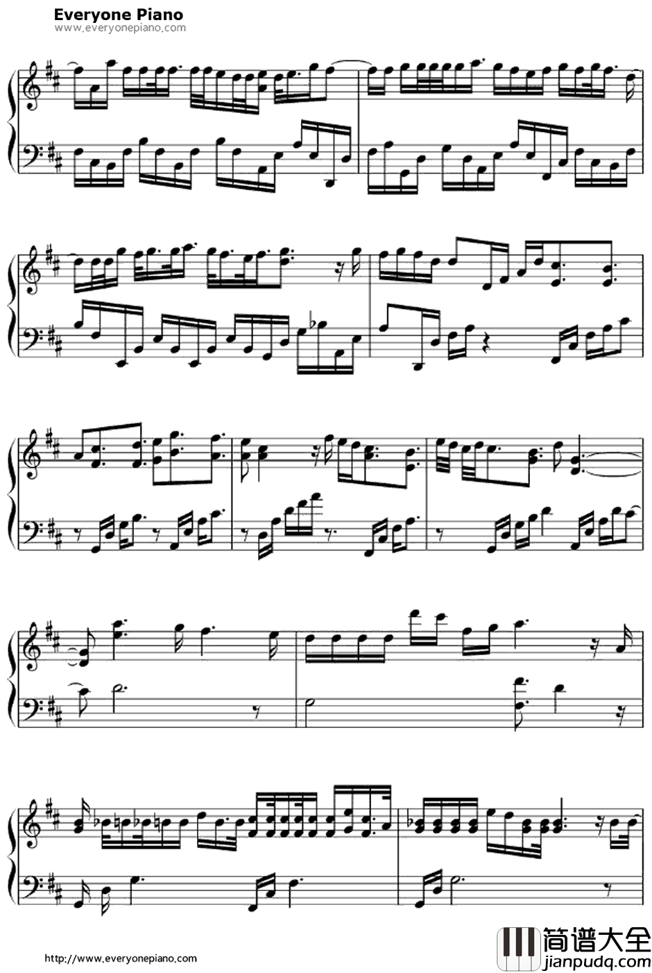 ワンダフルデイズ钢琴谱_ONE☆DRAFT_银魂ED15