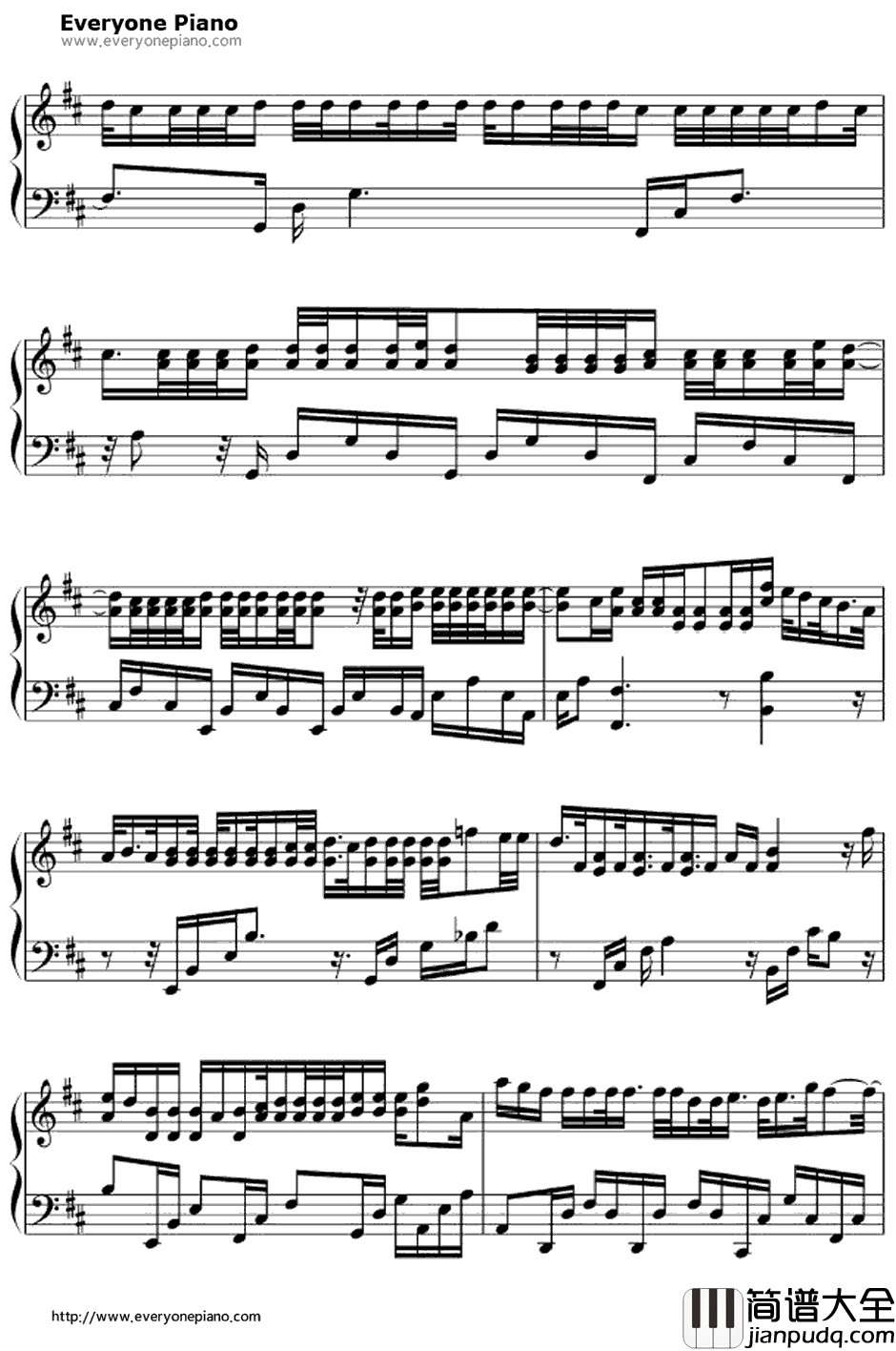 ワンダフルデイズ钢琴谱_ONE☆DRAFT_银魂ED15