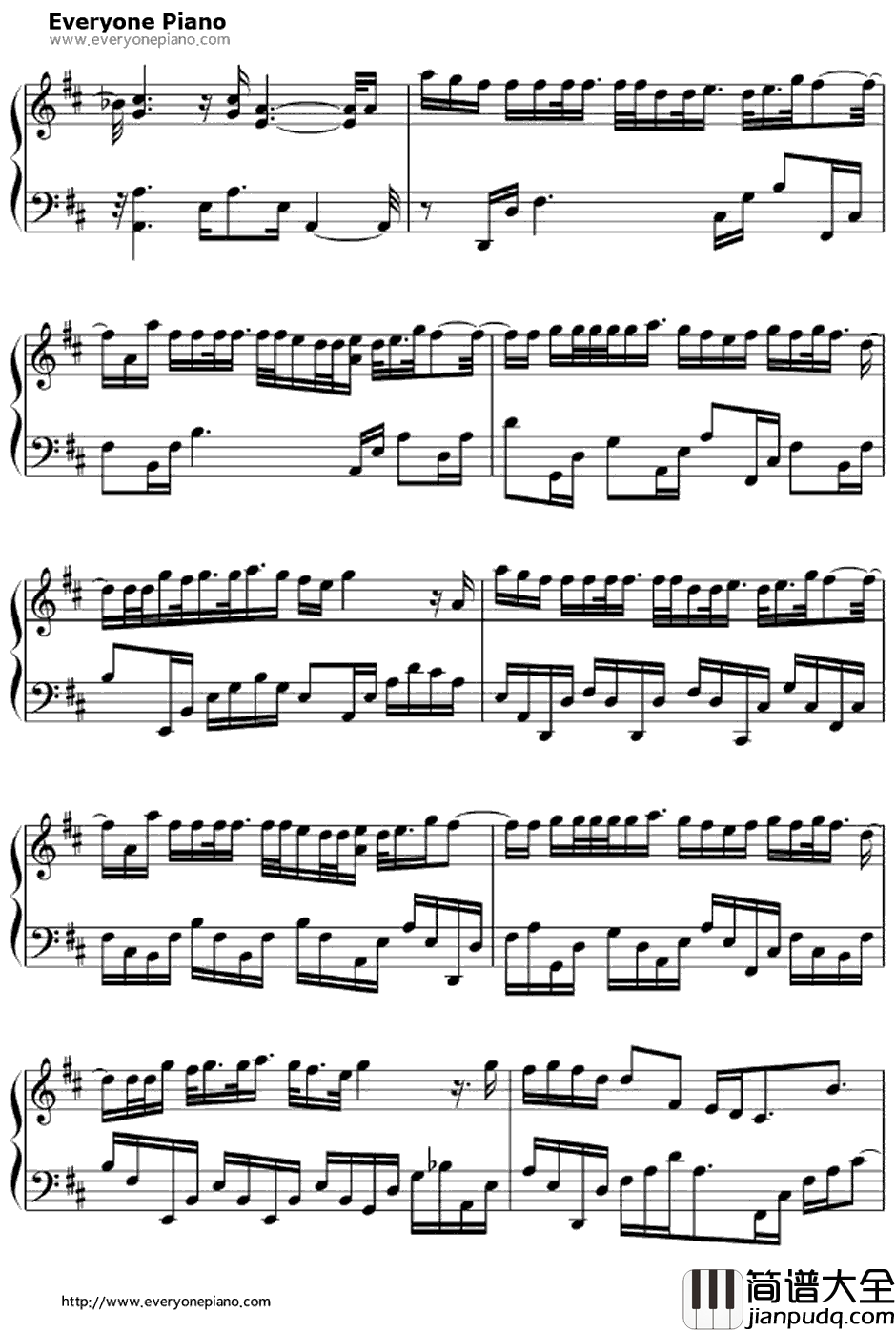 ワンダフルデイズ钢琴谱_ONE☆DRAFT_银魂ED15