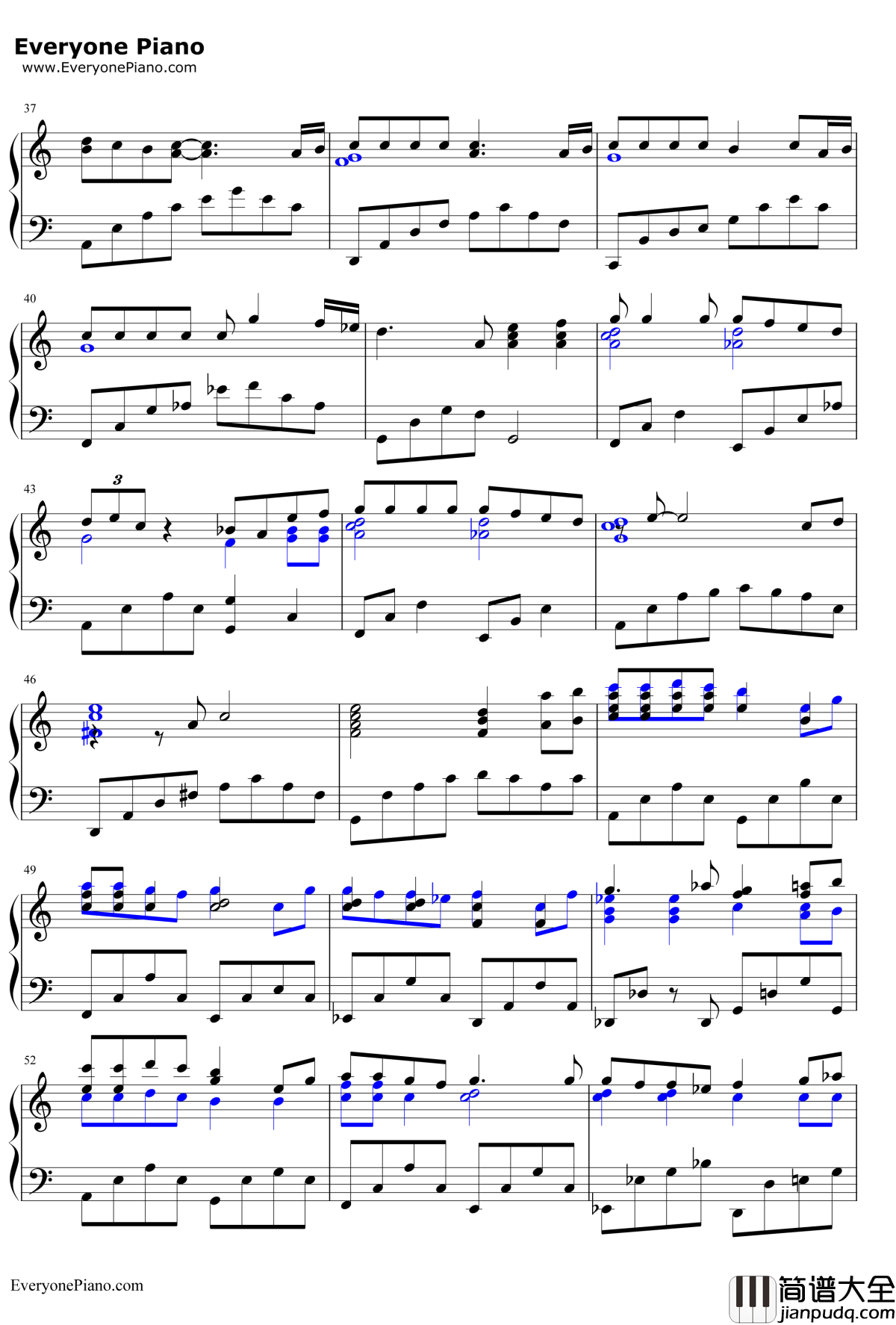 いのちの名前钢琴谱_久石让宫崎骏_千与千寻主题歌