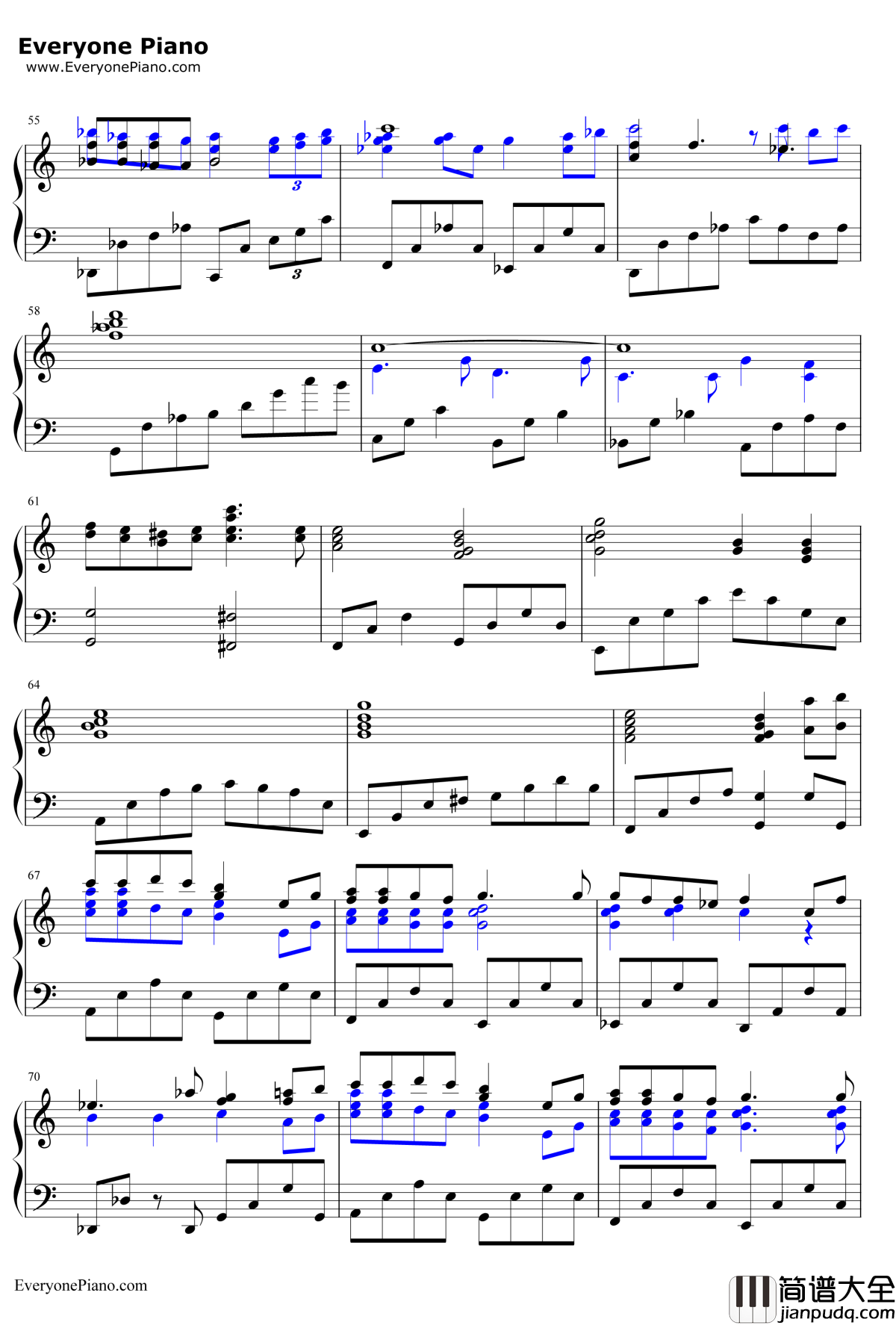 いのちの名前钢琴谱_久石让宫崎骏_千与千寻主题歌