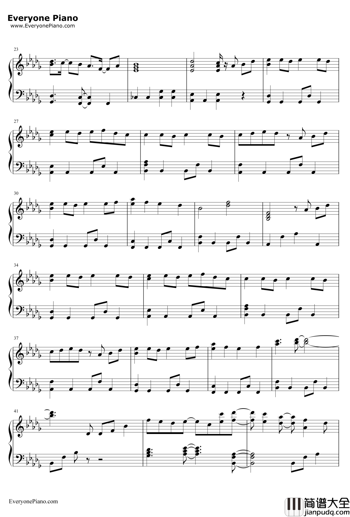 モザイクカケラ钢琴谱_SunSetSwish_CodeGeass反叛的鲁鲁修ED2