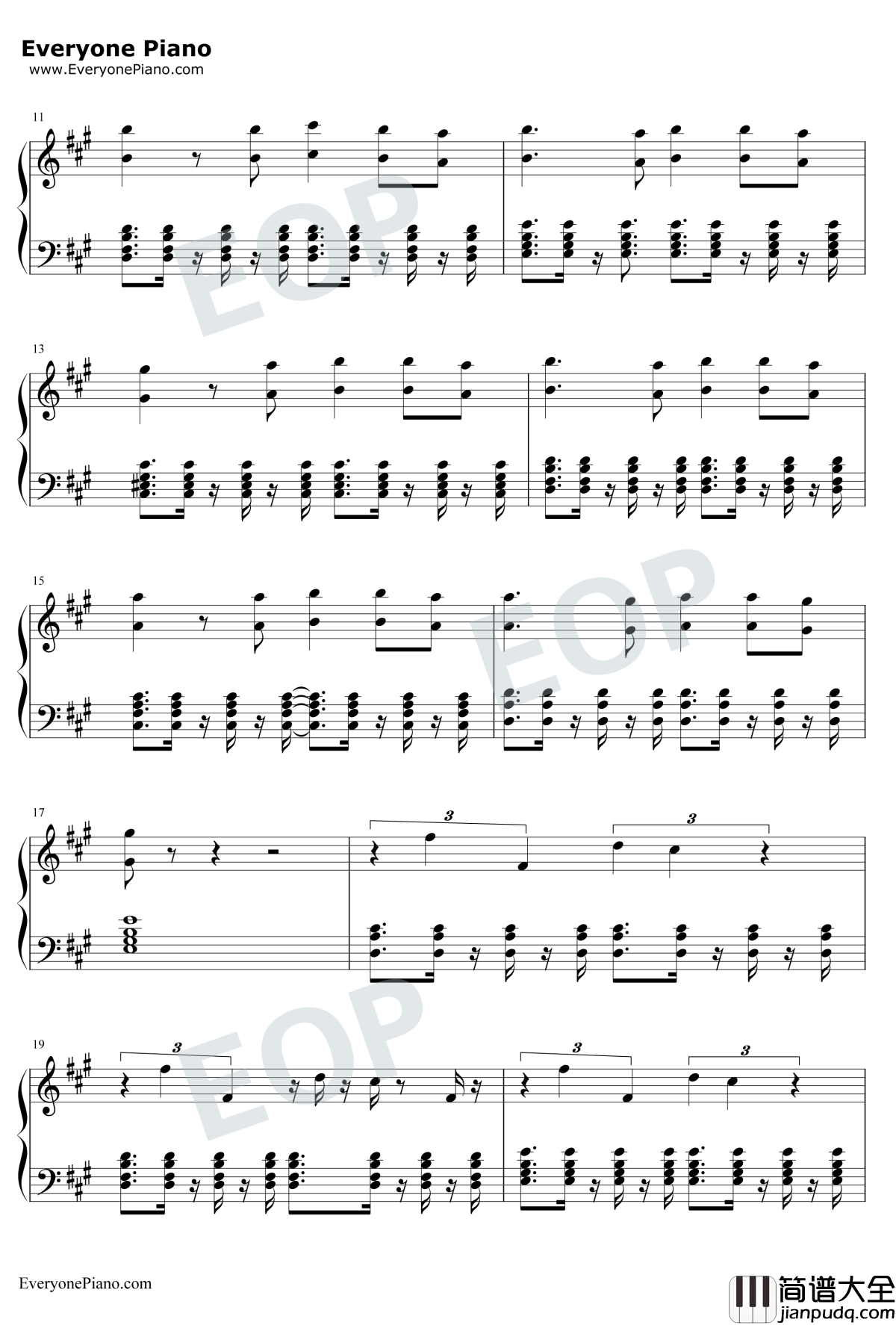 We_Are_One(OleOla)钢琴谱_Pitbull_2014世界杯主题曲_Pitbull