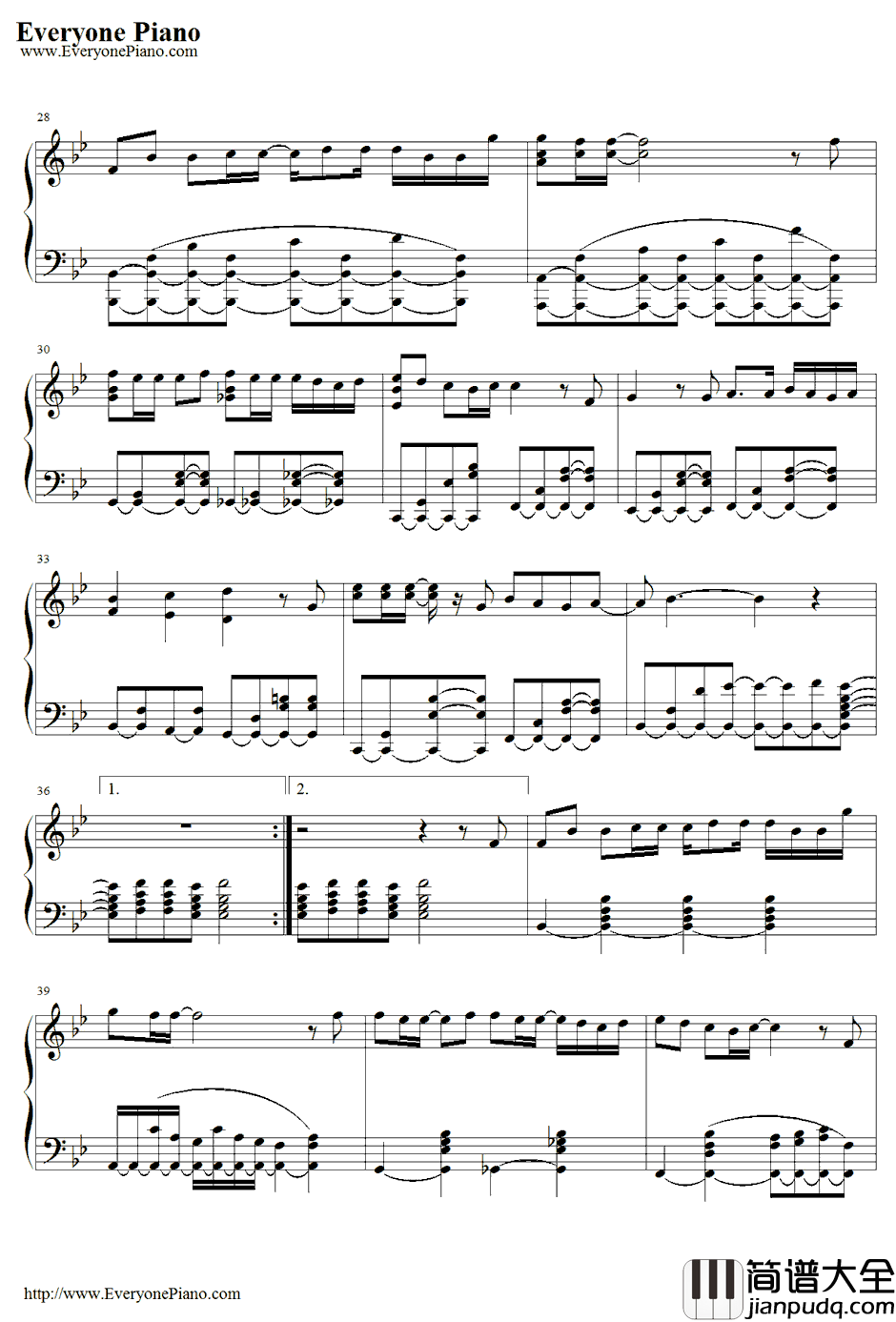 君がいない夏钢琴谱_DEEN_名侦探柯南ED4