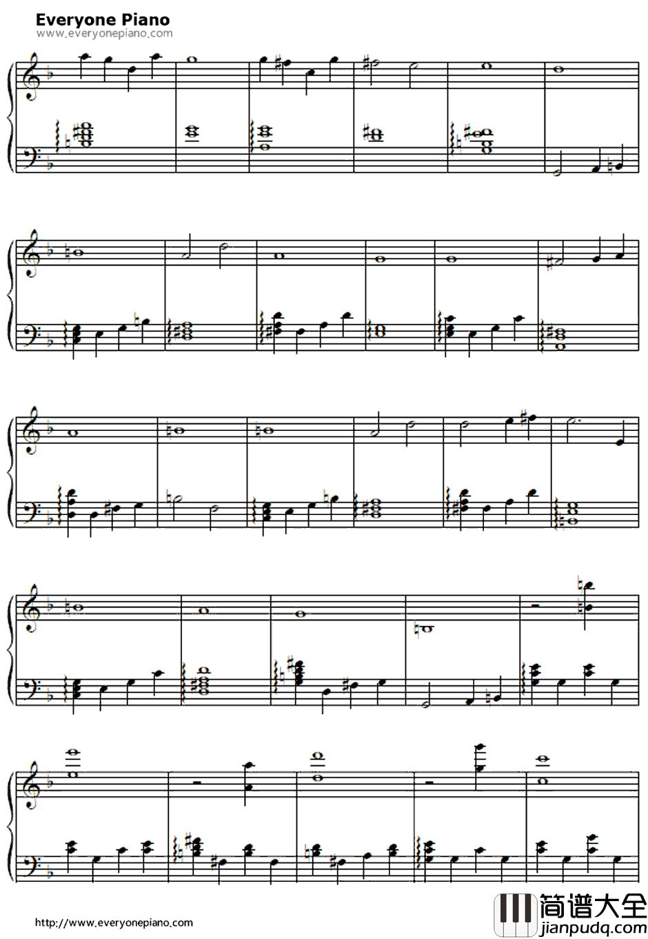 美しい想い出钢琴谱_和田薰_犬夜叉BGM