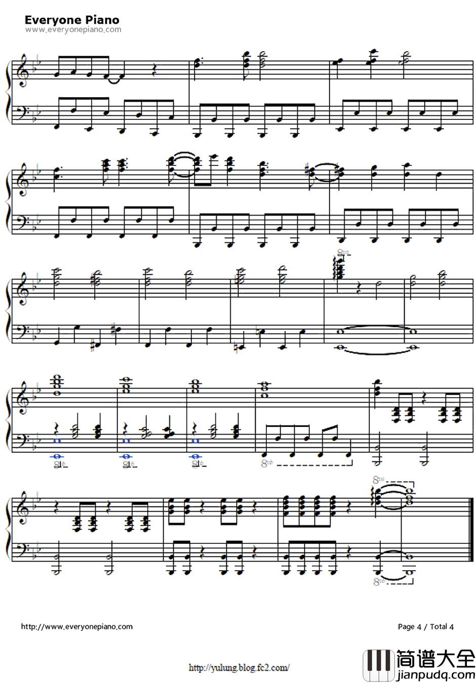 あっちでこっちで钢琴谱_あっち匡挰愰_一起一起这里那里OP