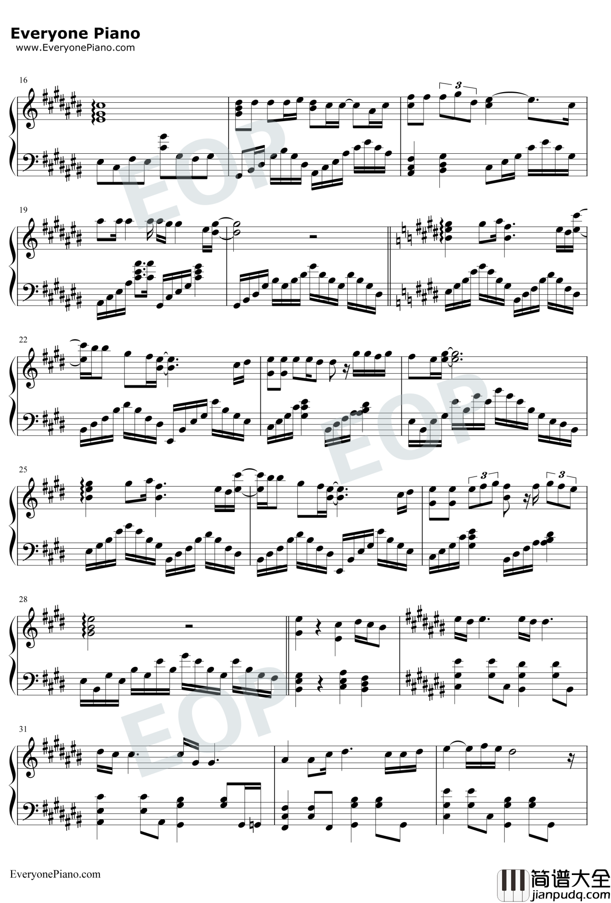 世界はまわると言うけれど钢琴谱_GarnetCrow_名侦探柯南ED3