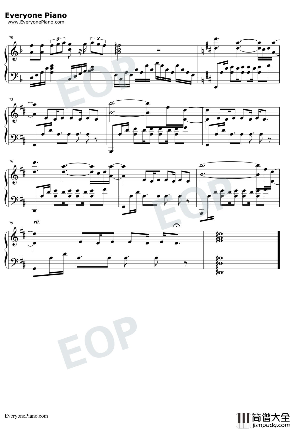 世界はまわると言うけれど钢琴谱_GarnetCrow_名侦探柯南ED3