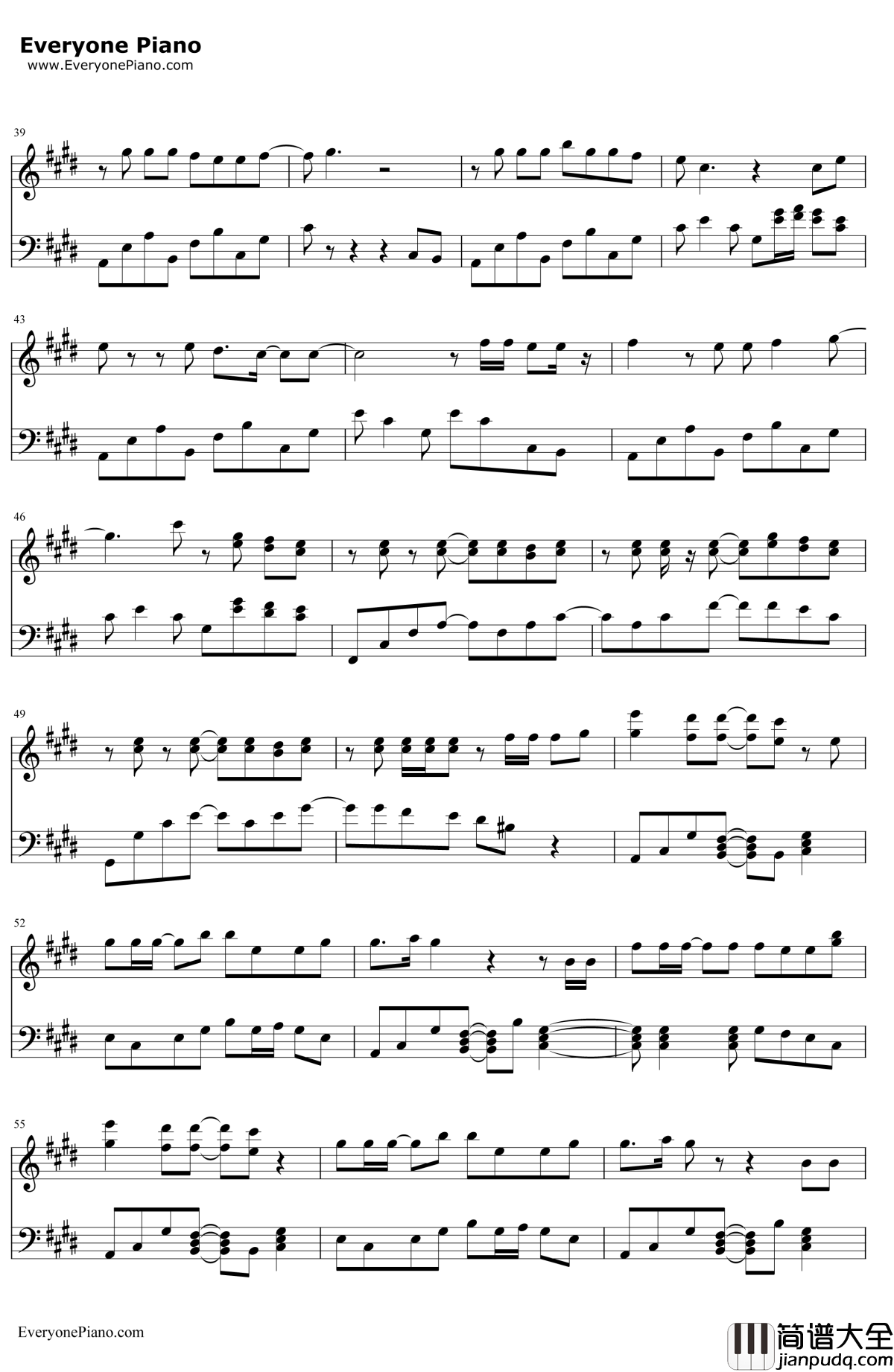 Maps钢琴谱_Maroon5_Maroon5新歌