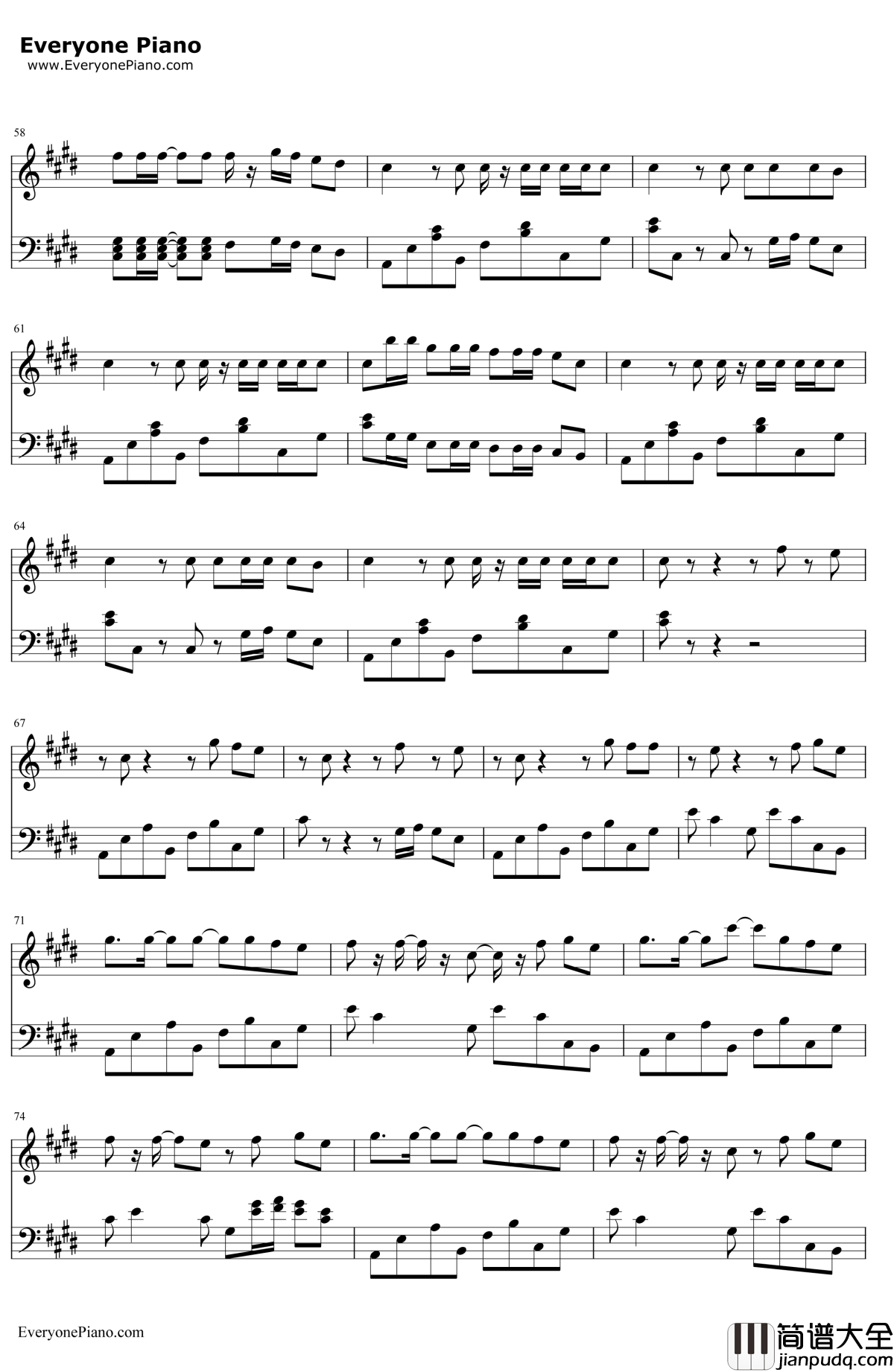 Maps钢琴谱_Maroon5_Maroon5新歌