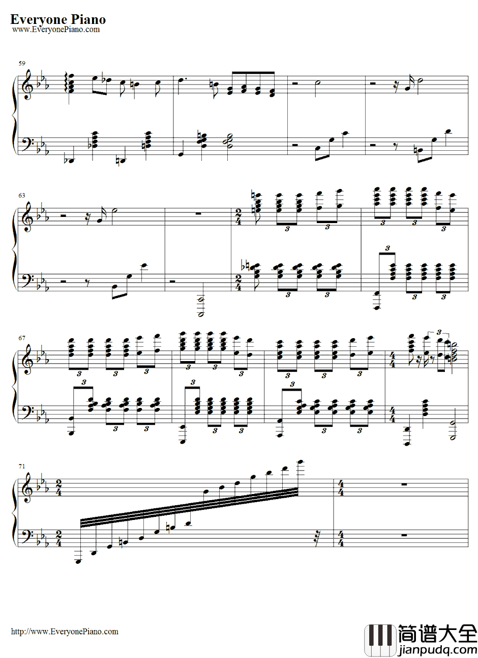 君だけを见ていた钢琴谱_久石让