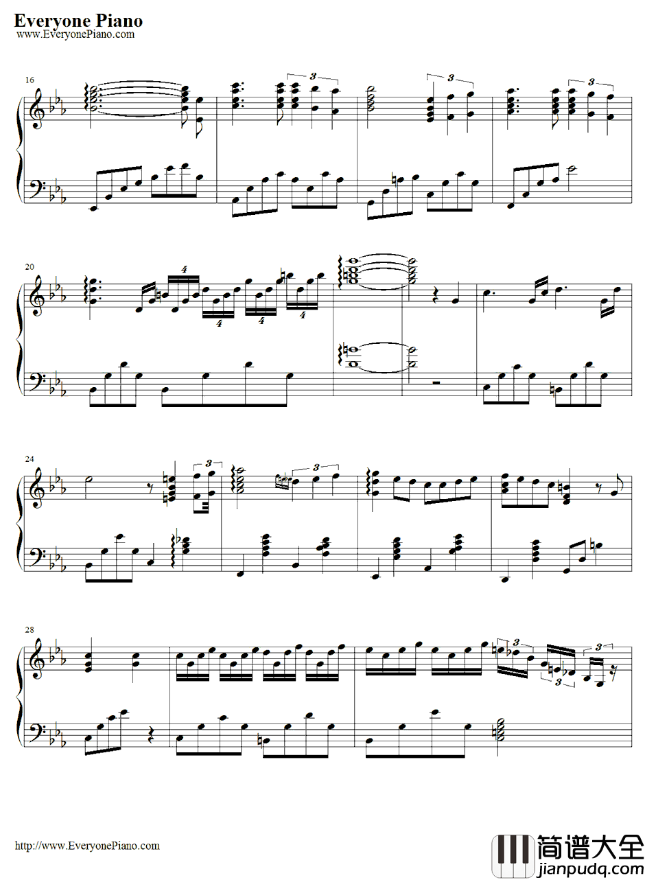 君だけを见ていた钢琴谱_久石让