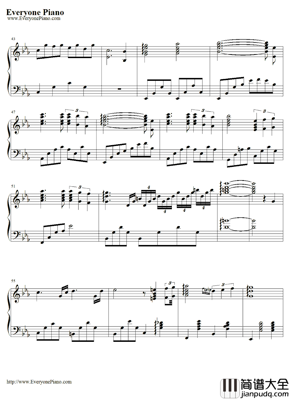 君だけを见ていた钢琴谱_久石让