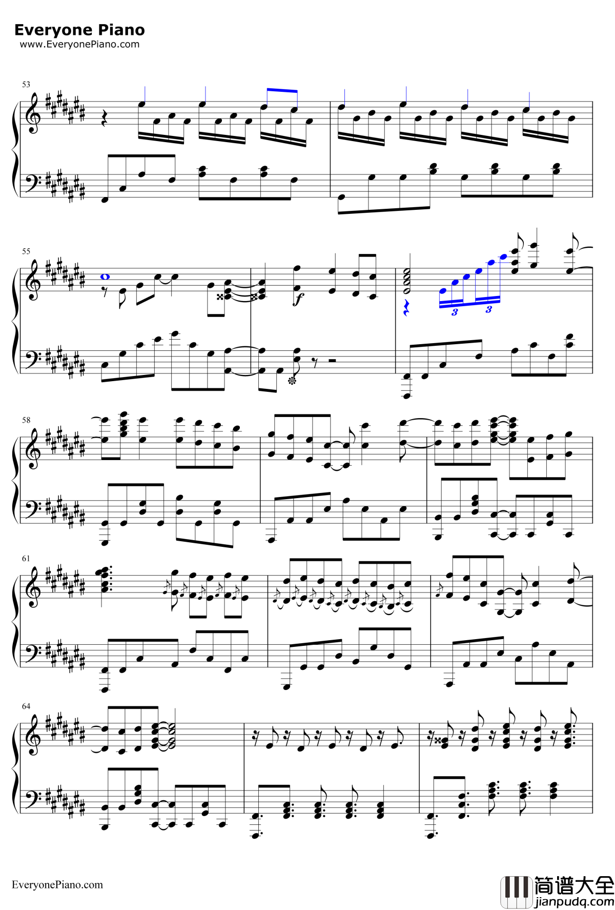 COLORS钢琴谱_FLOW_CodeGeass反叛的鲁鲁修OP1